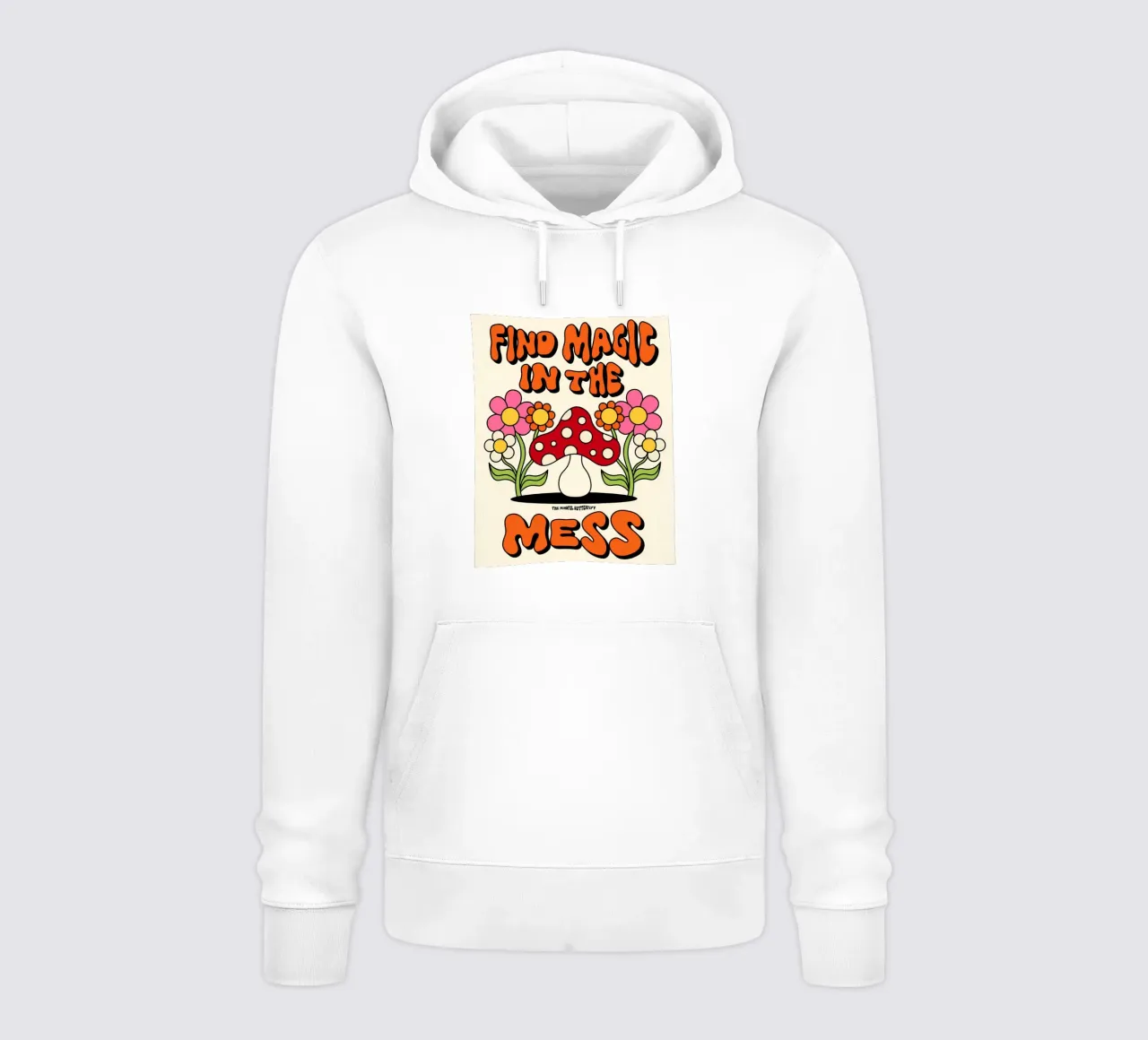 "Magic in the Mess" Retro Mushroom Groovy Positive Art sudadera con capucha de NorwesClub