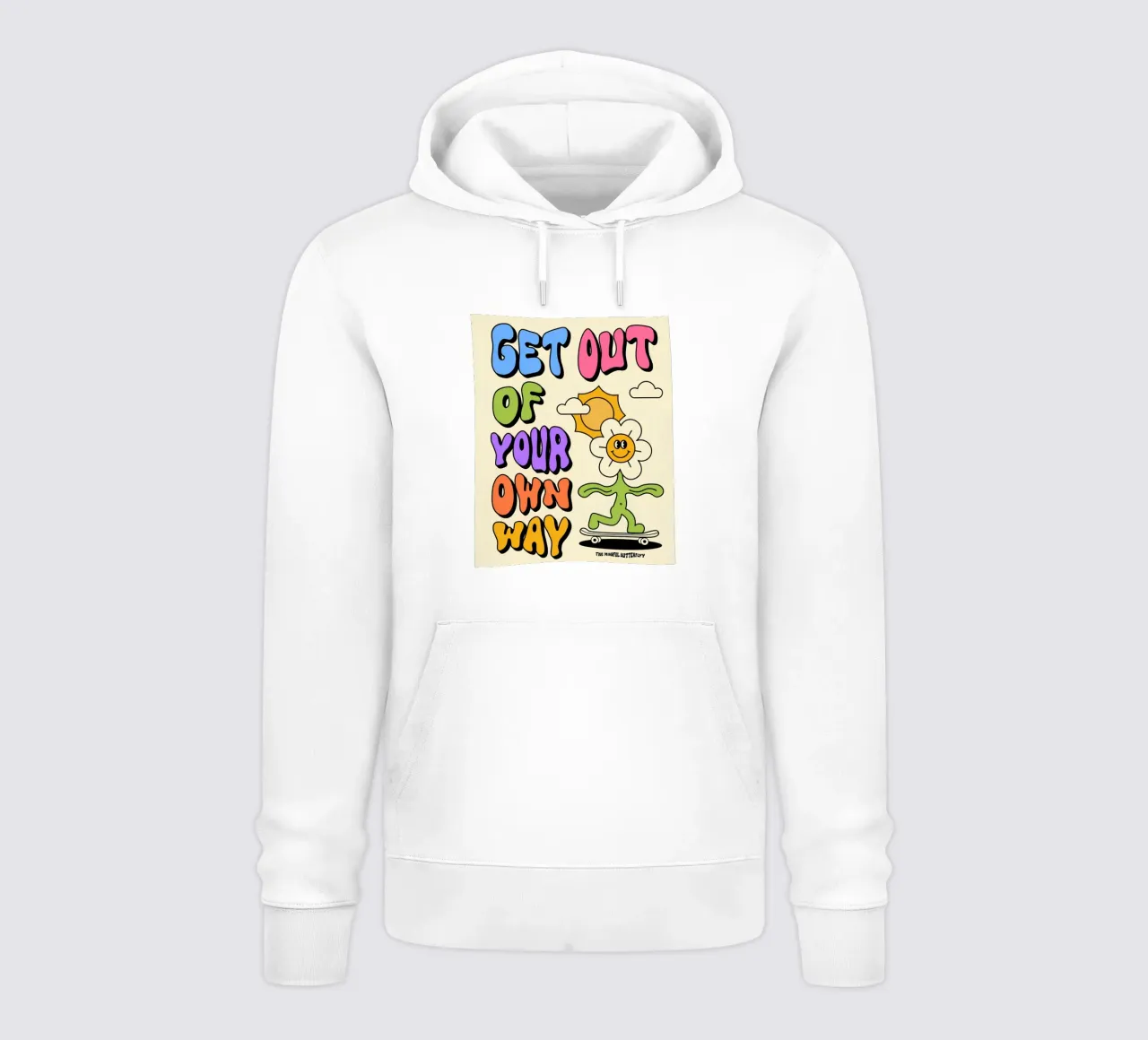"Geh dir selbst aus dem Weg" Retro Psychedelic Affirmation Kunst Hoodie von NorwesClub