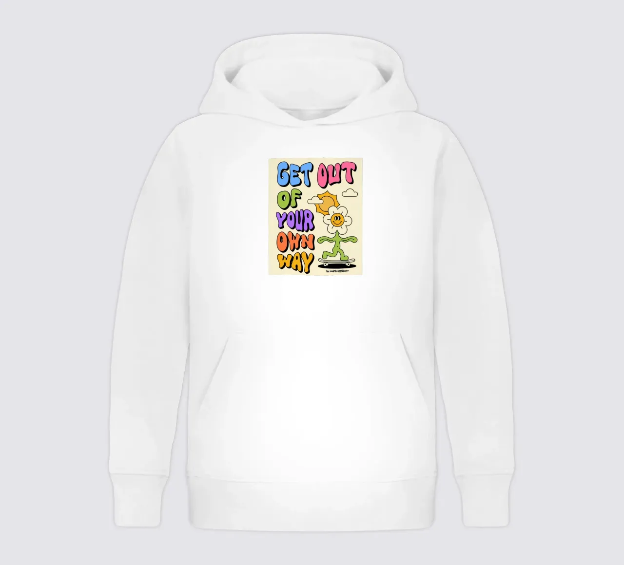 "Afirmación retro psicodélica "Sal de tu propio camino sudadera con capucha para niño de NorwesClub