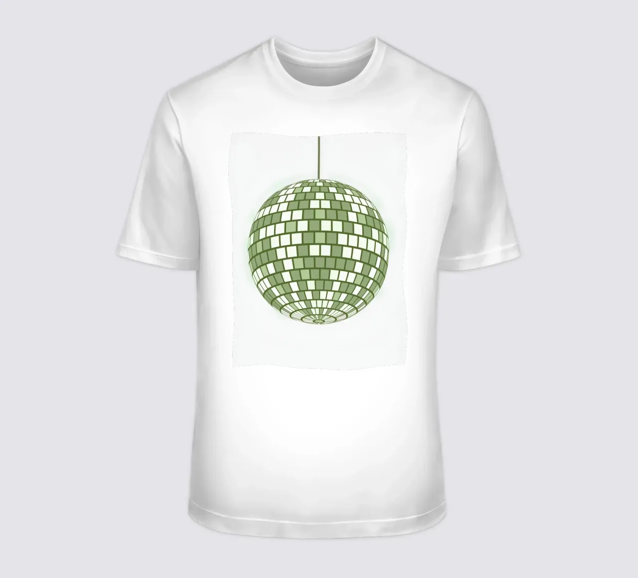 Smeraldo Disco Ball Retro Green Pop Art Party Print t-shirt da NorwesClub