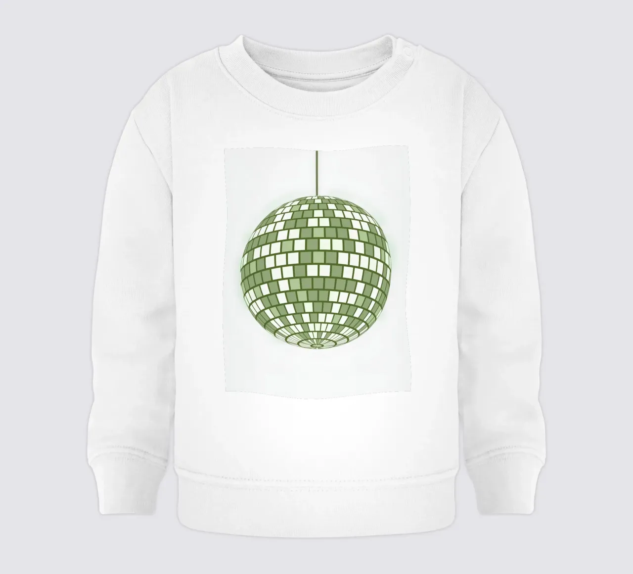 Smeraldo Disco Ball Retro Green Pop Art Party Print felpa neonato da NorwesClub