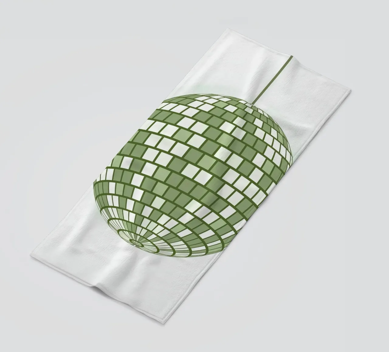 Smeraldo Disco Ball Retro Green Pop Art Party Print telo mare da NorwesClub