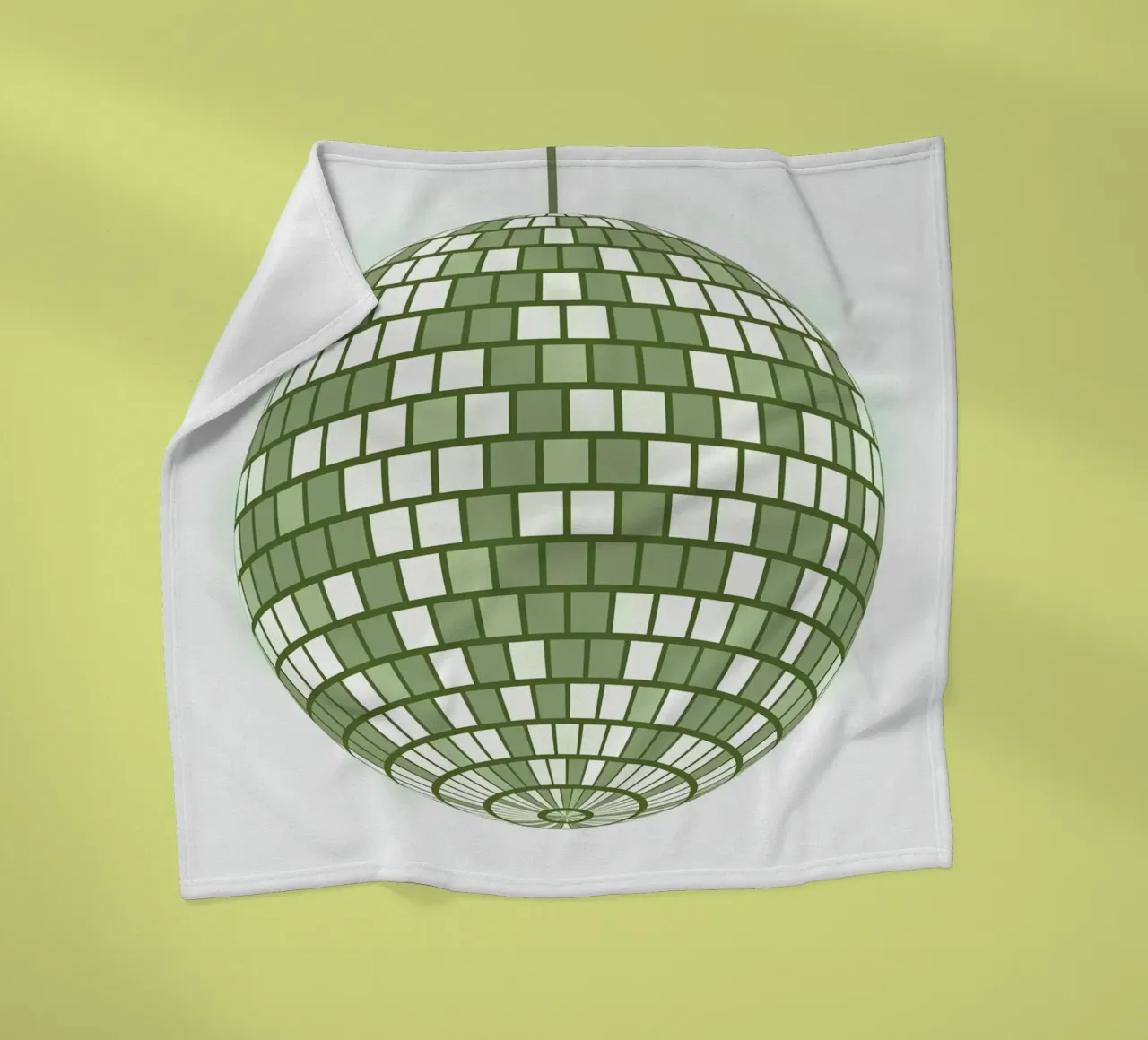 Smeraldo Disco Ball Retro Green Pop Art Party Print coperta in pile da NorwesClub