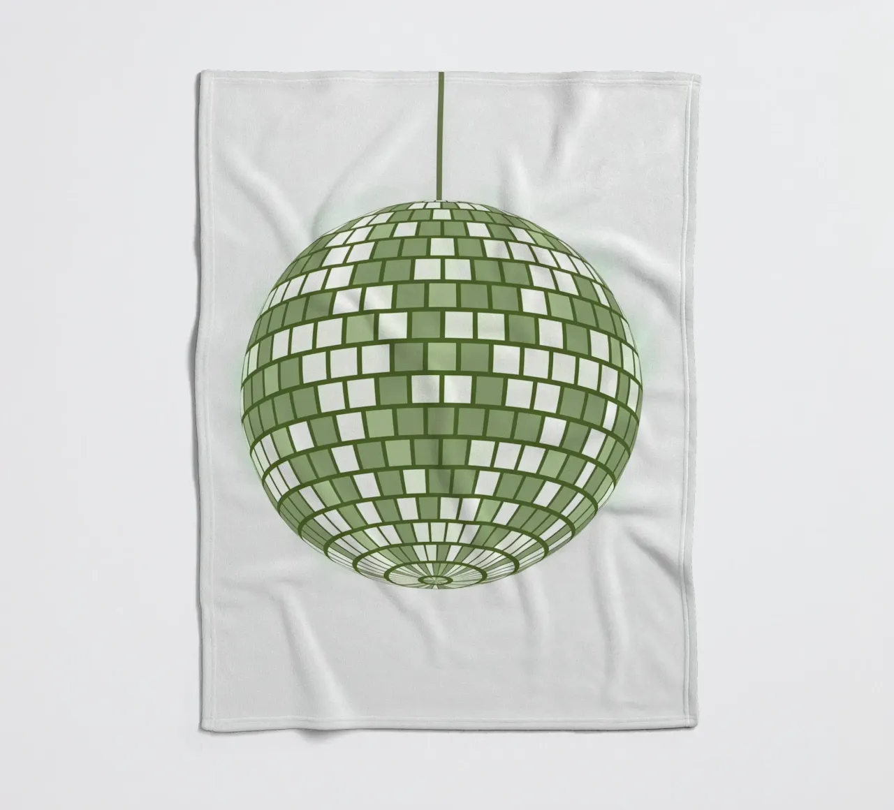Smeraldo Disco Ball Retro Green Pop Art Party Print coperta in pile da NorwesClub