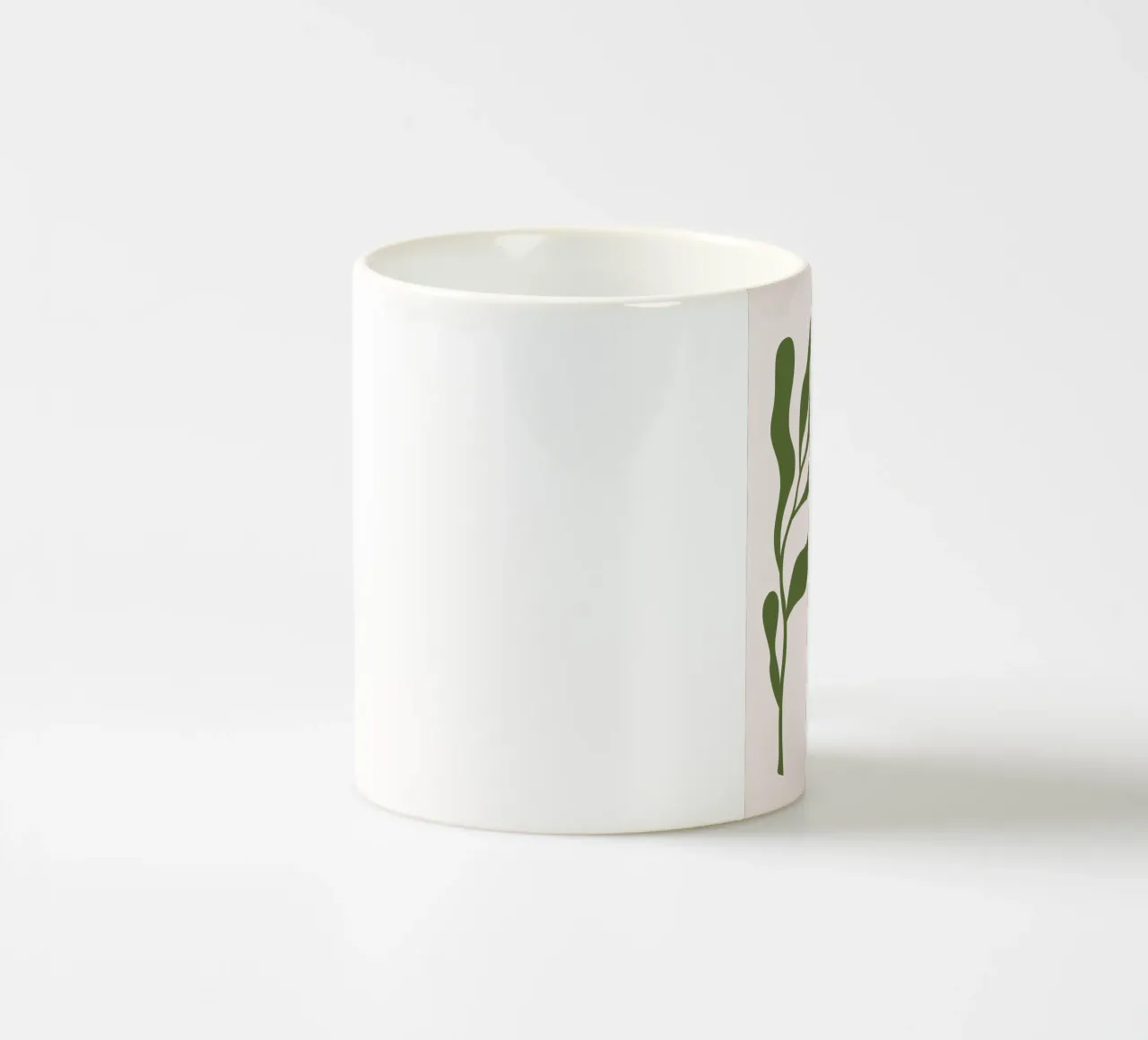 Minimalistische organisch groene abstracte kunstdruk keramische mok van NorwesClub