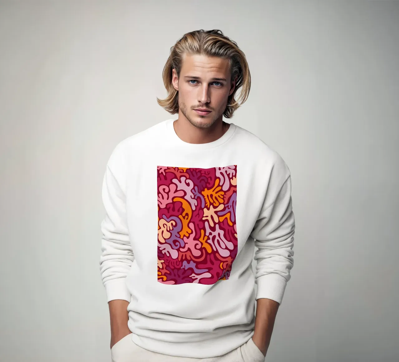 Groovy Lava Lamp Psychedelic Fluid Retro Pattern Kunstdruck Sweatshirt von NorwesClub