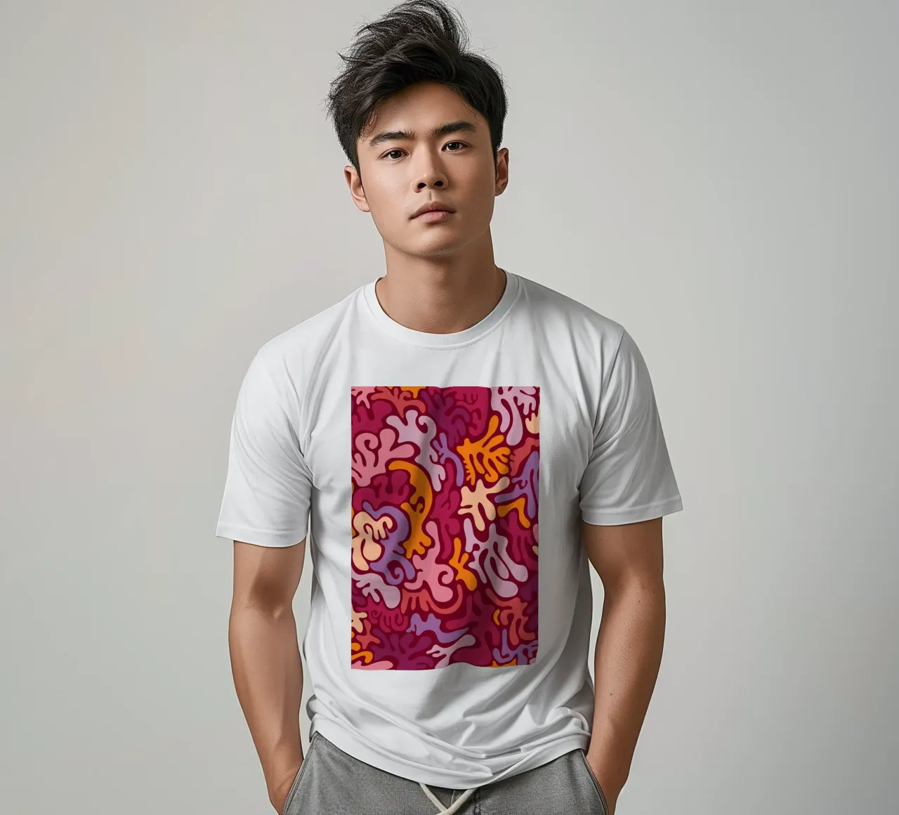 Groovy Lava Lamp Psychedelic Fluid Retro Pattern Art Print t-shirt by NorwesClub