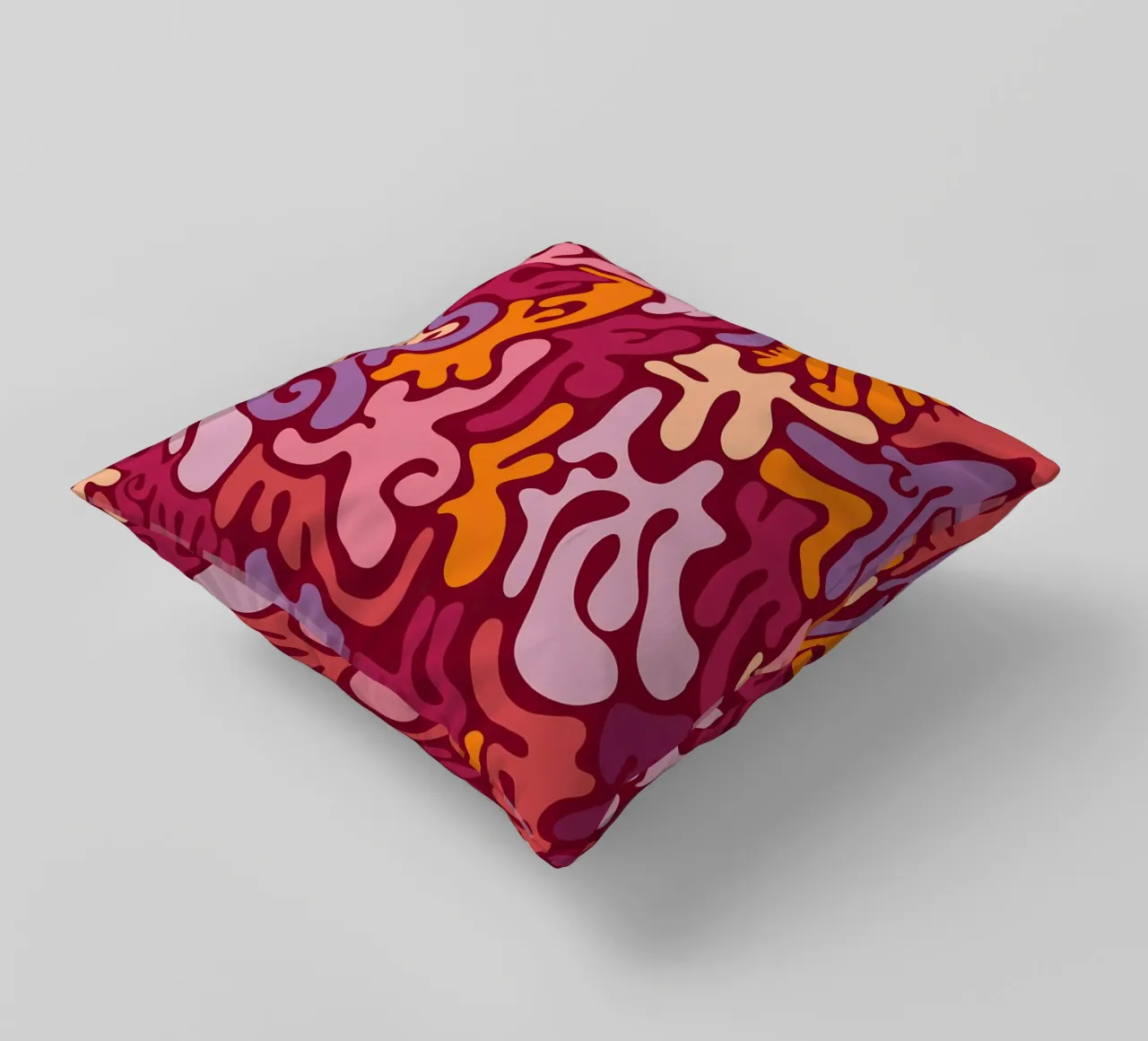Groovy Lava Lamp Psychedelic Fluid Retro Pattern Art Print decorative cushion by NorwesClub