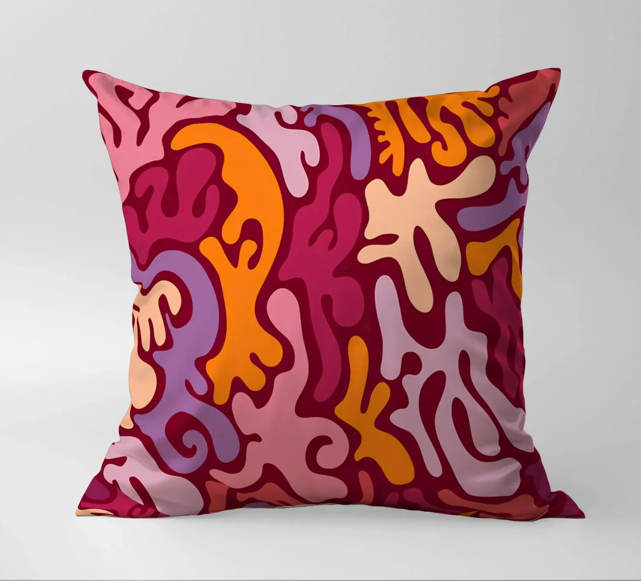 Groovy Lava Lamp Psychedelic Fluid Retro Pattern Art Print decorative cushion by NorwesClub