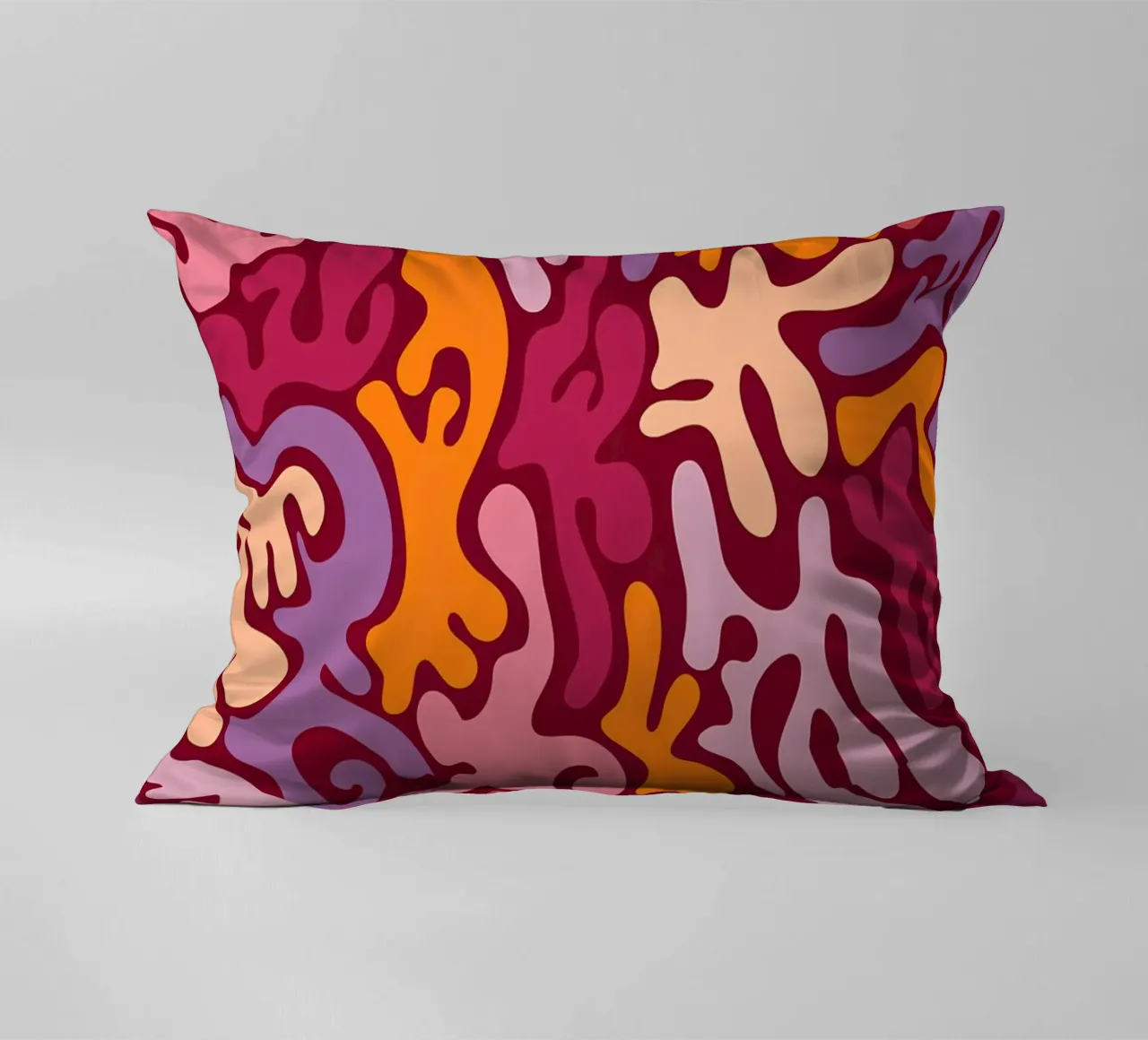 Groovy Lava Lamp Psychedelic Fluid Retro Pattern Art Print decorative cushion by NorwesClub