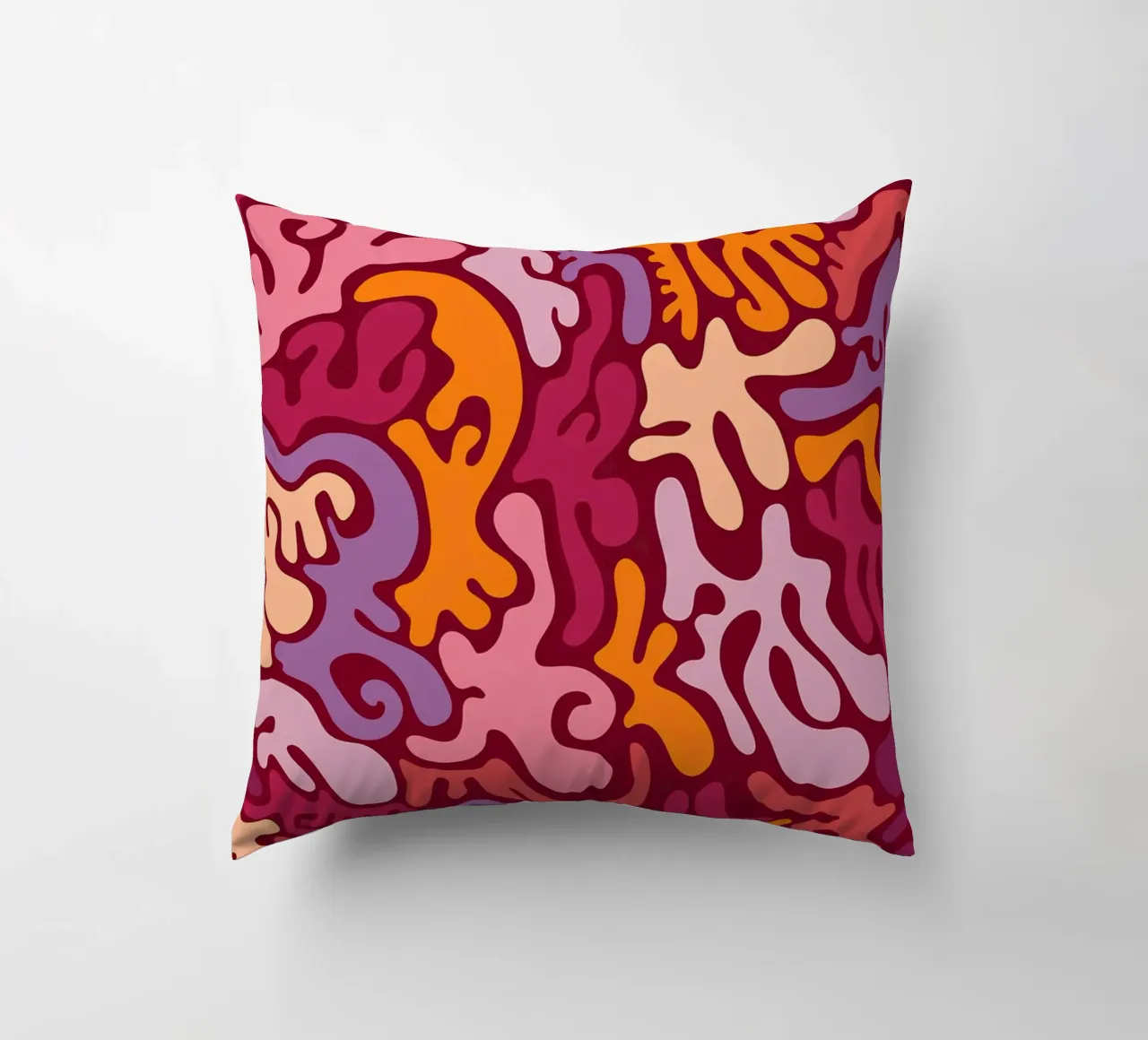 Groovy Lava Lamp Psychedelic Fluid Retro Pattern Art Print decorative cushion by NorwesClub