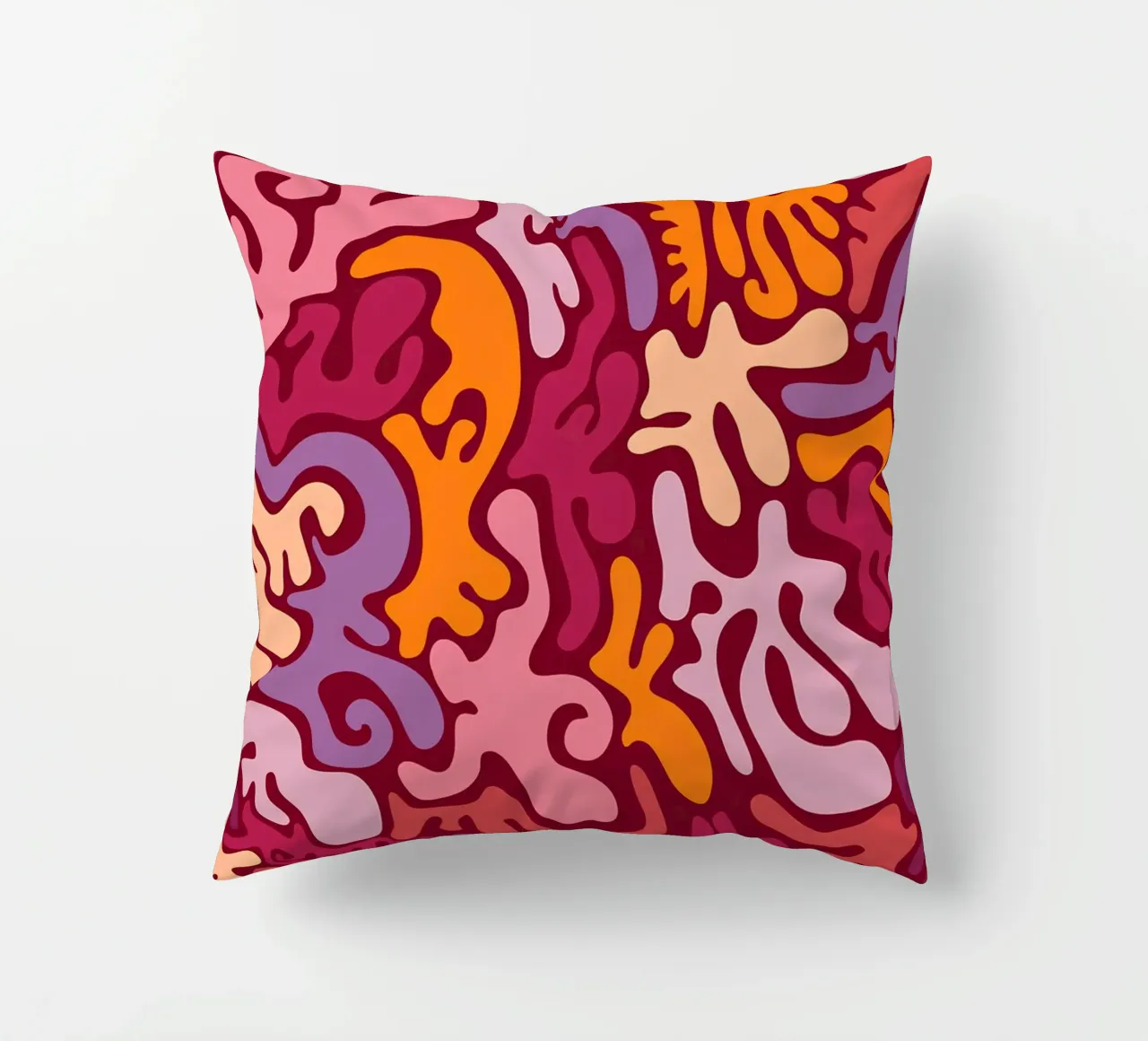 Groovy Lava Lamp Psychedelic Fluid Retro Pattern Art Print decorative cushion by NorwesClub