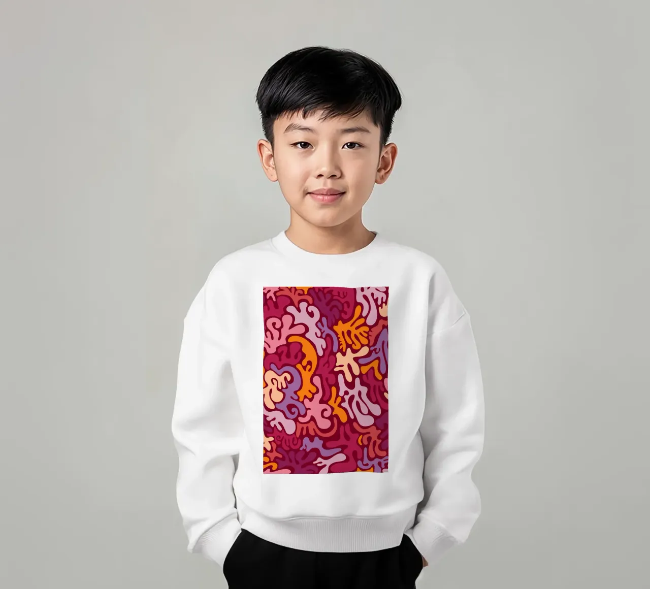 Groovy Lava Lamp Psychedelic Fluid Retro Pattern Art Print sweat enfant de NorwesClub