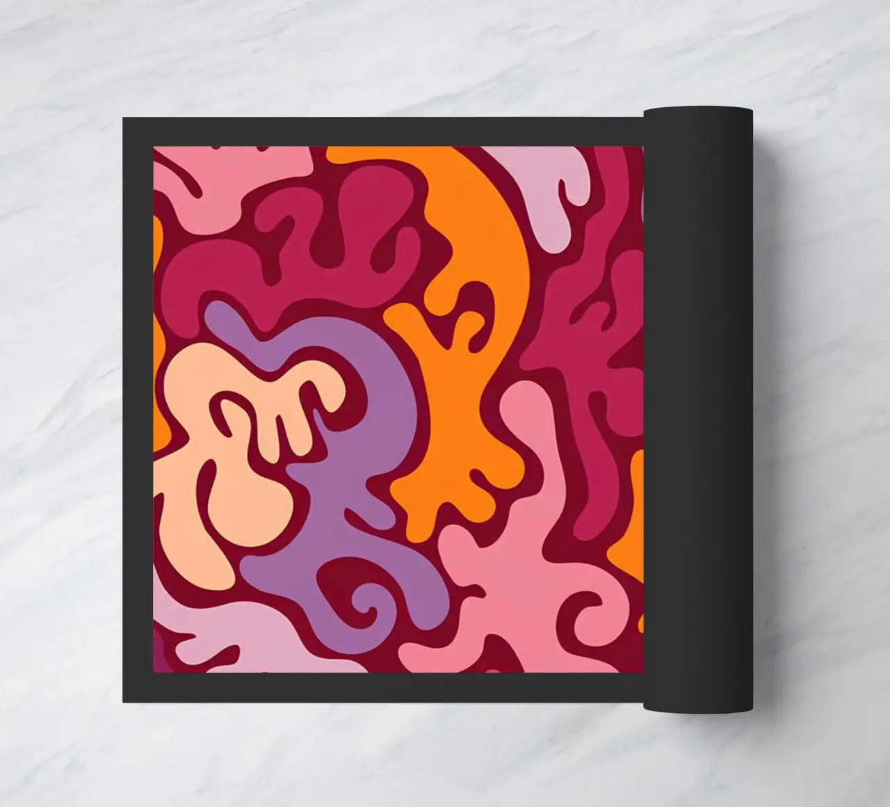 Groovy Lava Lamp Psychedelic Fluid Retro Pattern Art Print doormat by NorwesClub