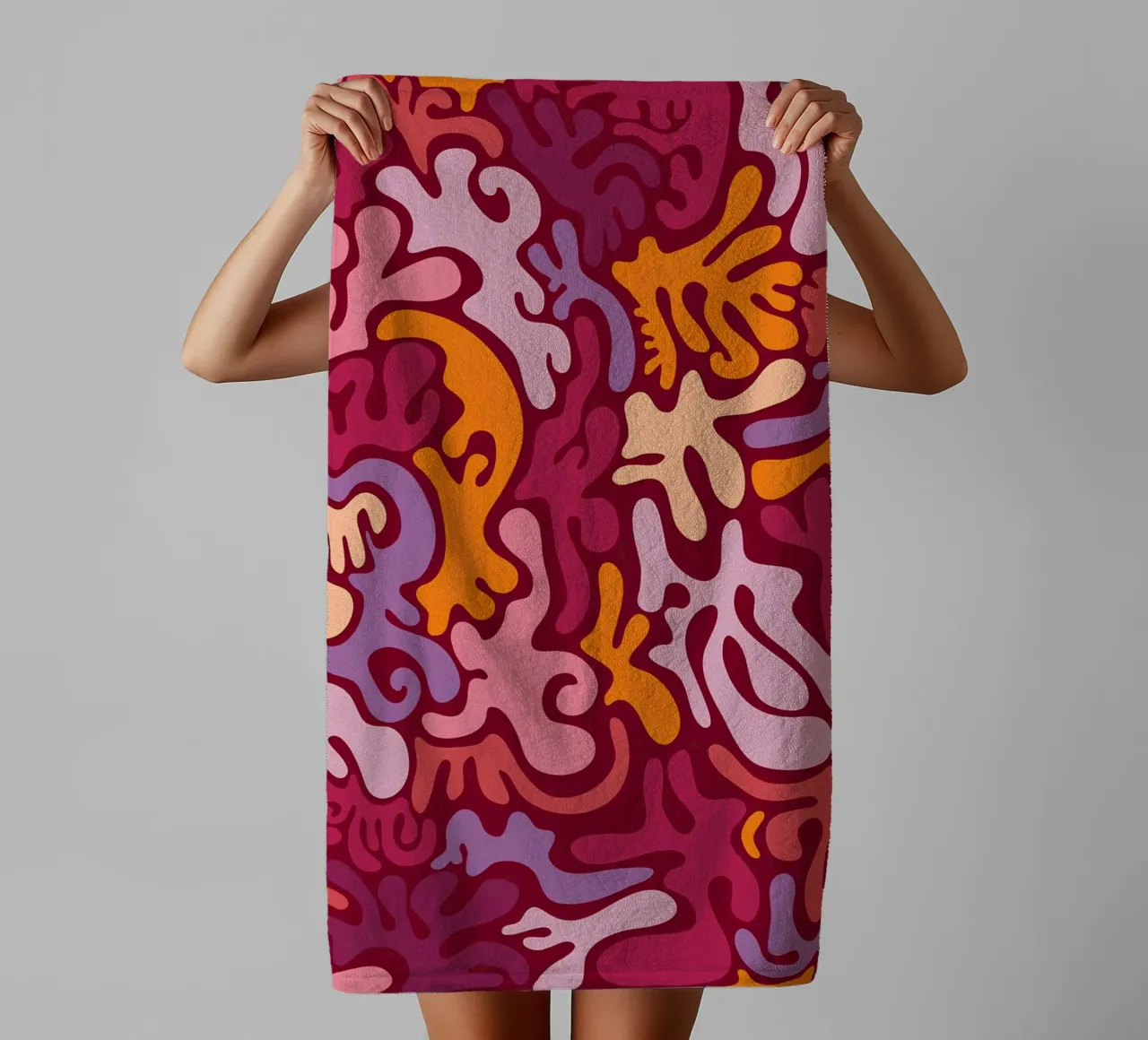 Groovy Lava Lamp Psychedelic Fluid Retro Pattern Art Print towel by NorwesClub