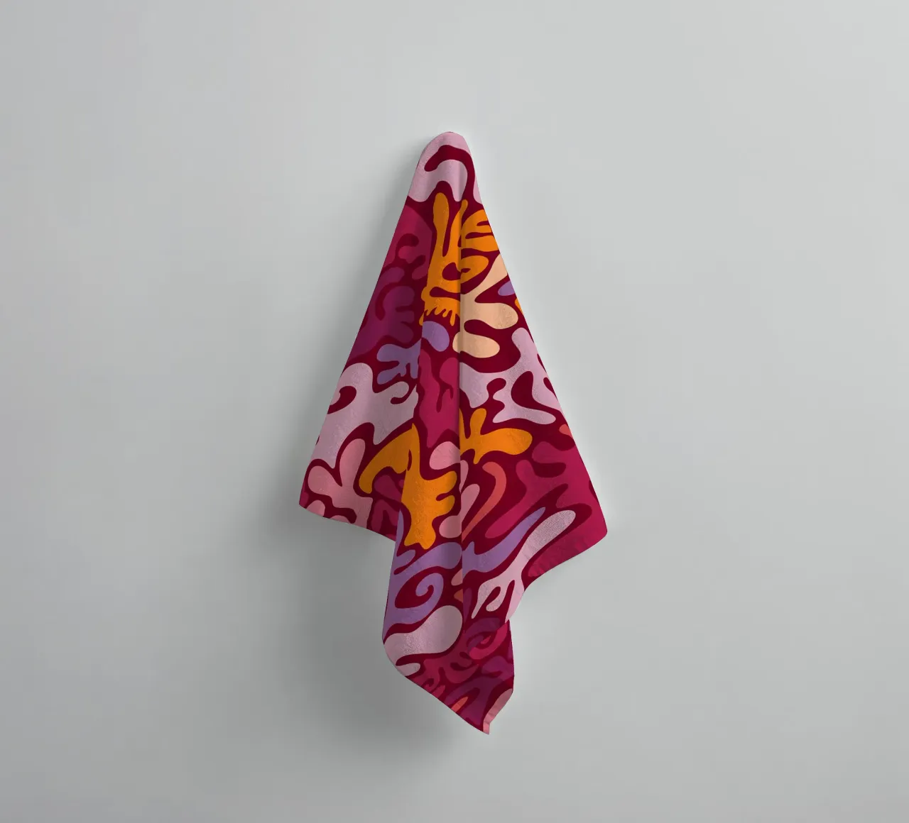 Groovy Lava Lamp Psychedelic Fluid Retro Pattern Art Print towel by NorwesClub