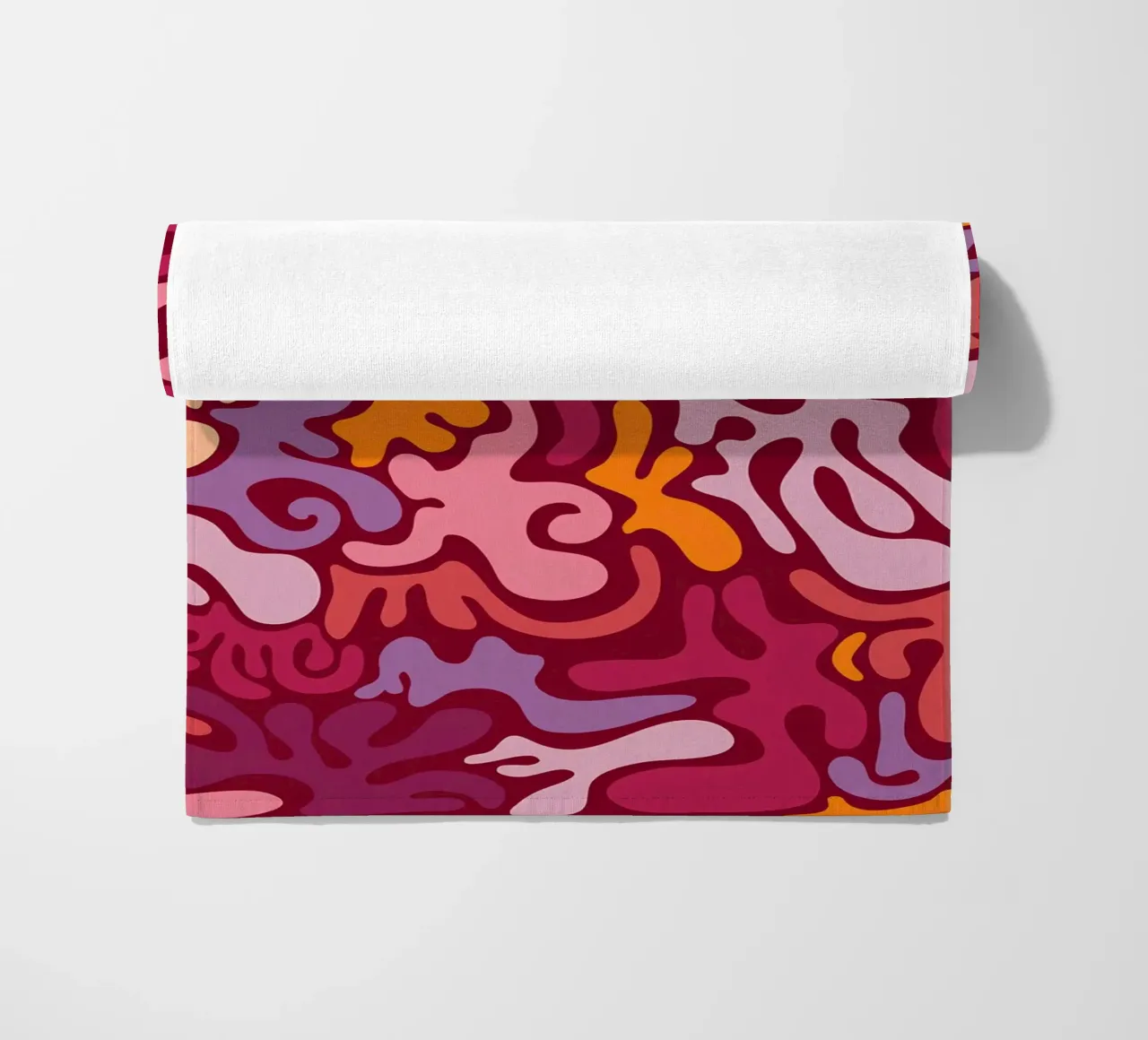 Groovy Lava Lamp Psychedelic Fluid Retro Pattern Art Print beach towel by NorwesClub