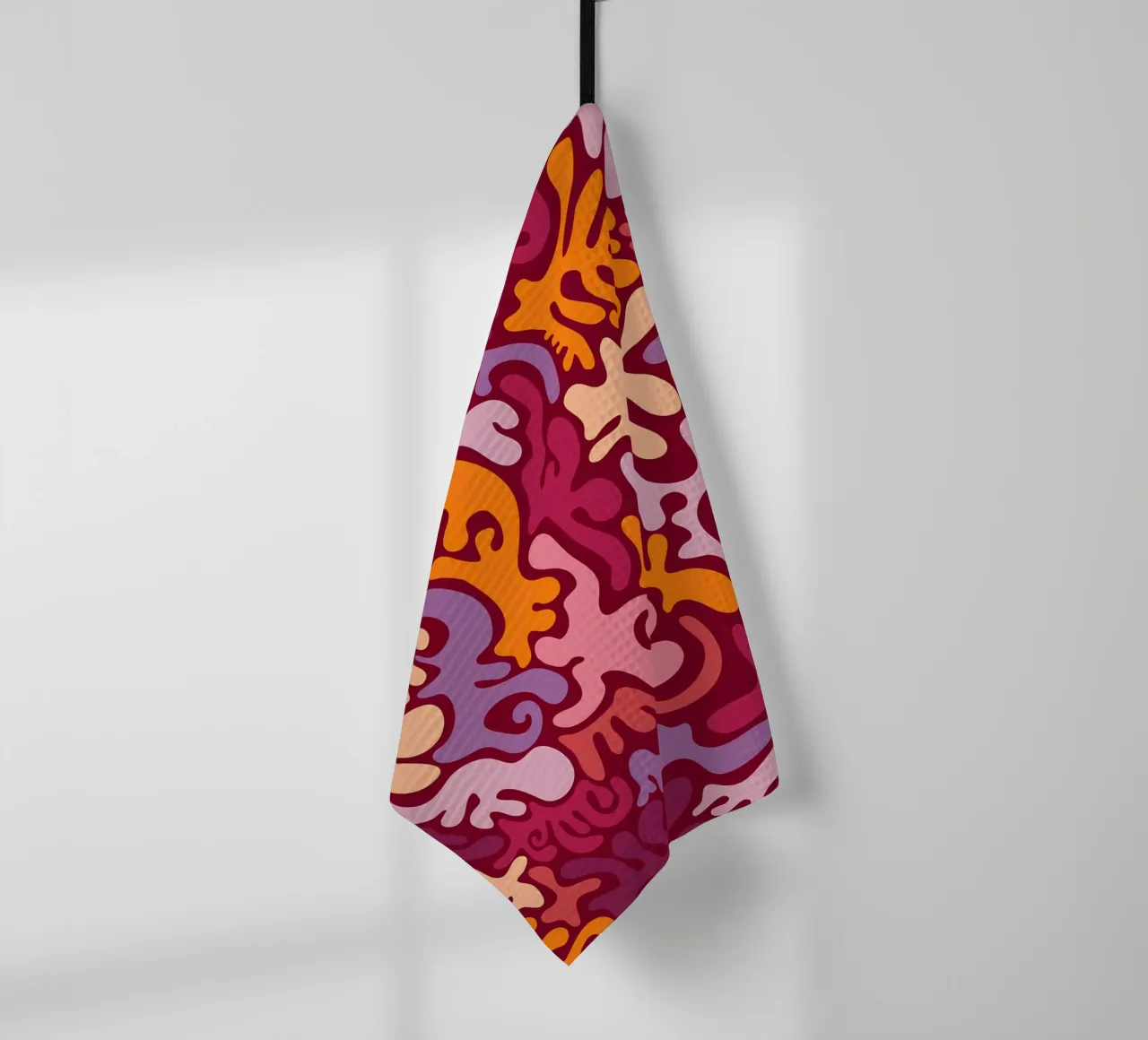 Groovy Lava Lamp Psychedelic Fluid Retro Pattern Art Print tea towel by NorwesClub