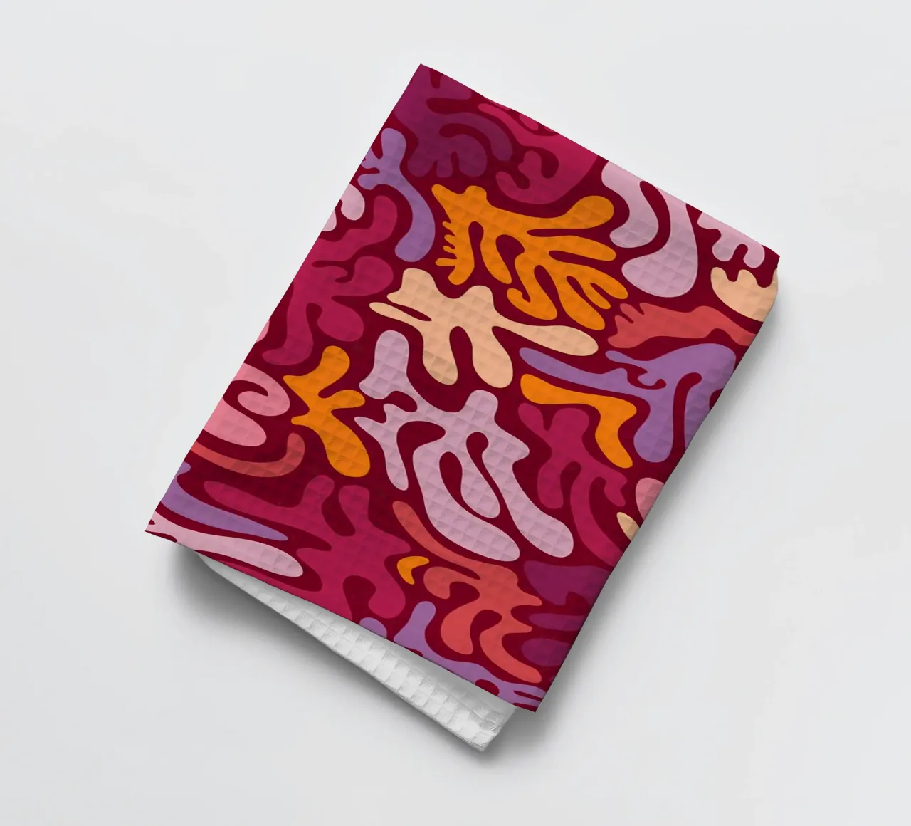 Groovy Lava Lamp Psychedelic Fluid Retro Pattern Art Print tea towel by NorwesClub