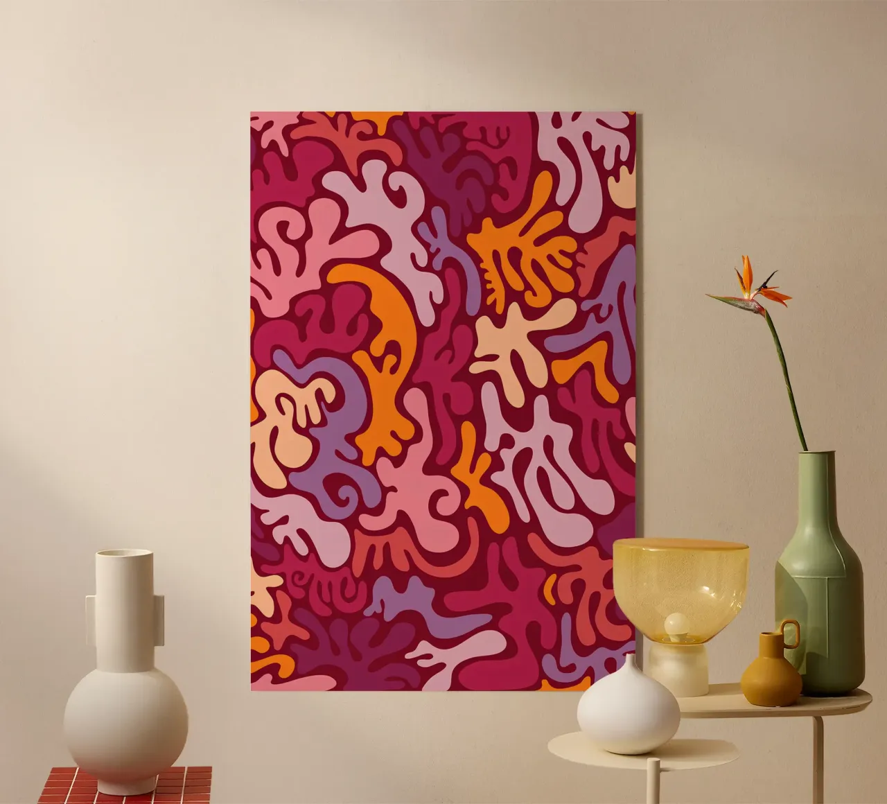 Groovy Lava Lamp Psychedelic Fluid Retro Pattern Art Print plexiglas de NorwesClub