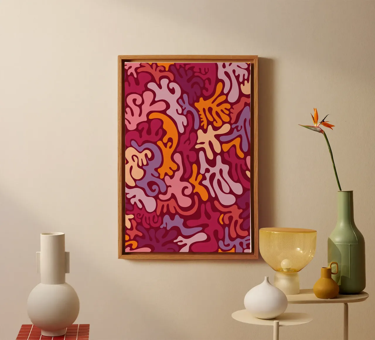 Groovy Lava Lamp Psychedelic Fluid Retro Pattern Art Print canvas by NorwesClub