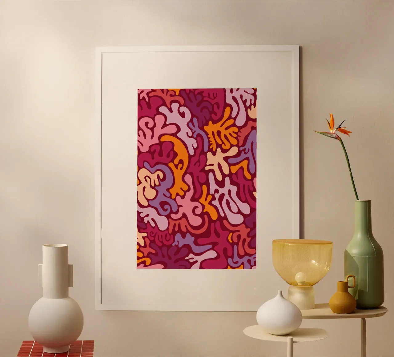 Groovy Lava Lamp Psychedelic Fluid Retro Pattern Art Print hahnemühle by NorwesClub