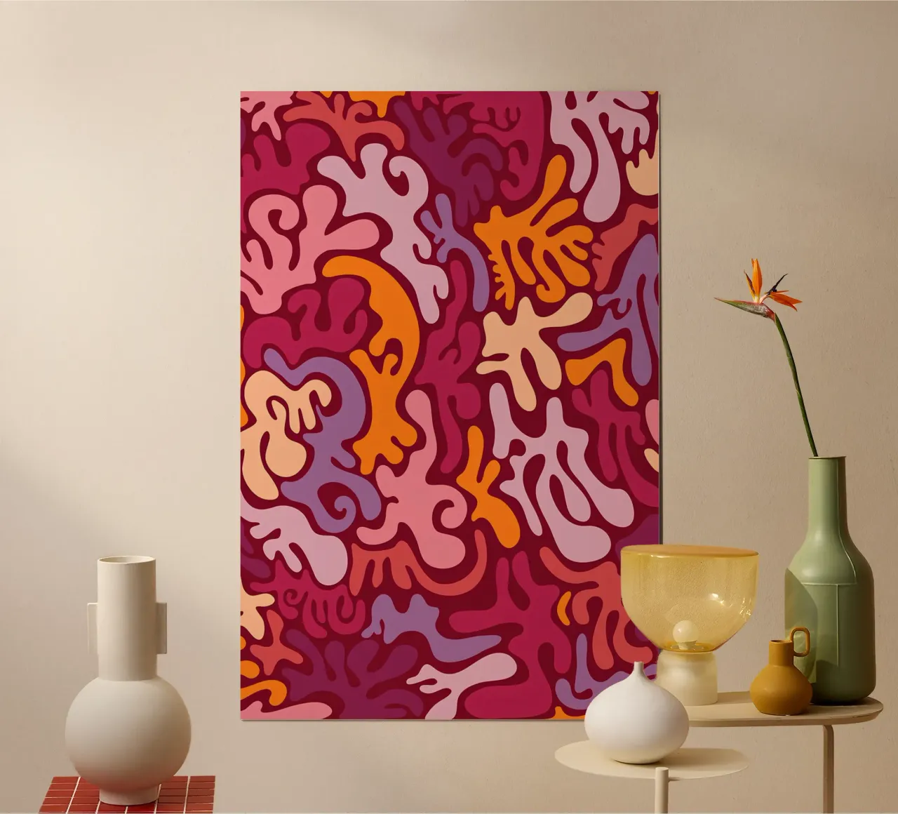 Groovy Lava Lamp Psychedelic Fluid Retro Pattern Art Print hahnemühle by NorwesClub