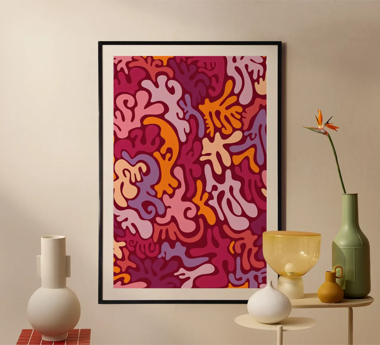 Groovy Lava Lamp Psychedelic Fluid Retro Pattern Art Print hahnemühle by NorwesClub