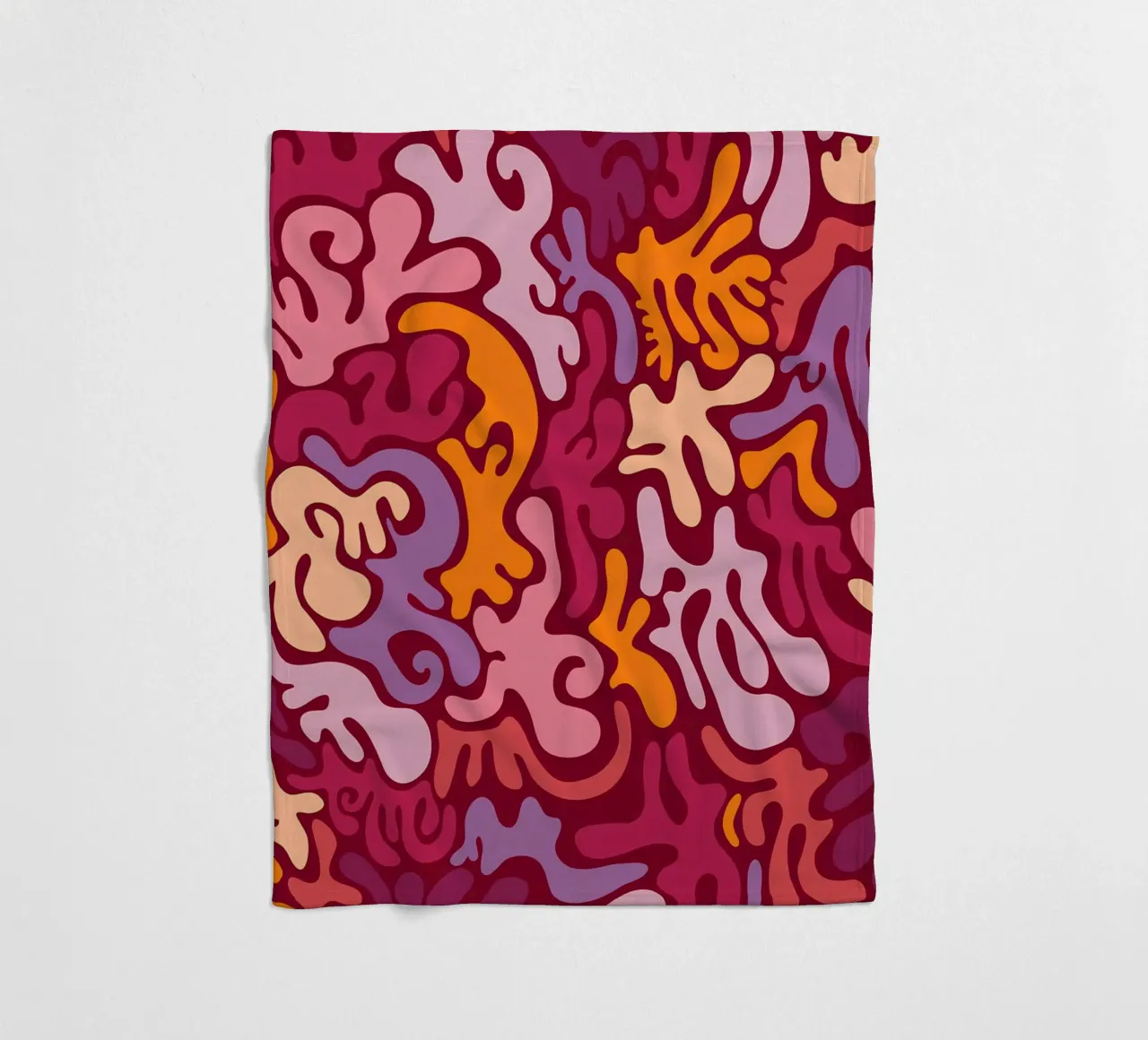 Groovy Lava Lamp Psychedelic Fluid Retro Pattern Art Print fleece blanket by NorwesClub