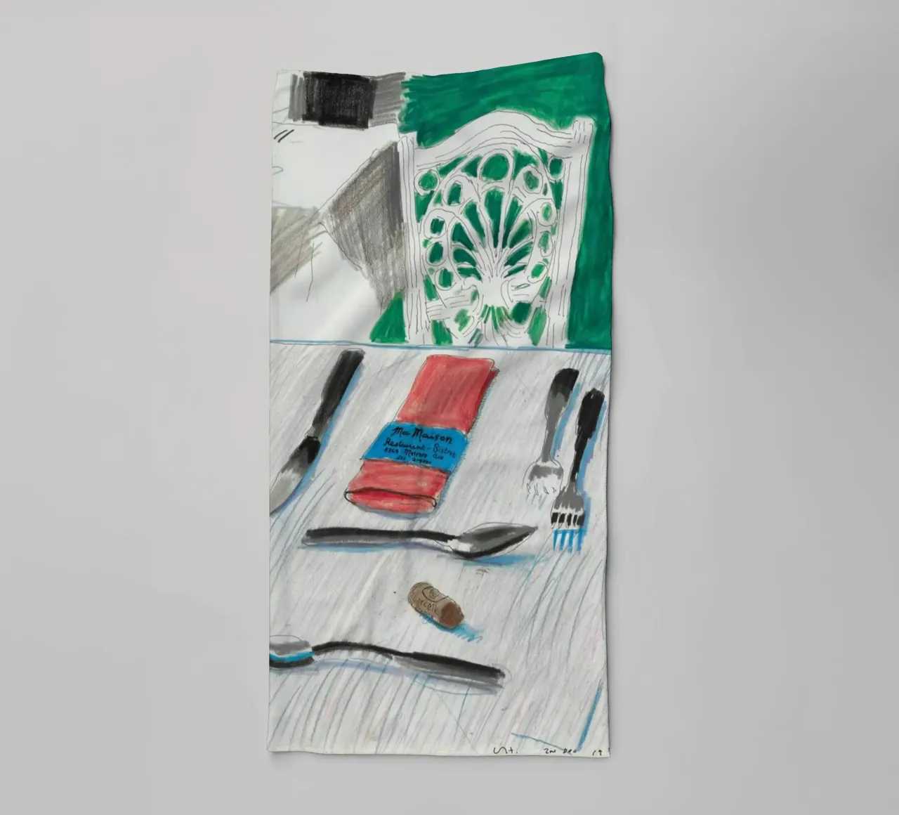 A recipe is a story that ends with a good meal Ma Maison towel by khanrosie