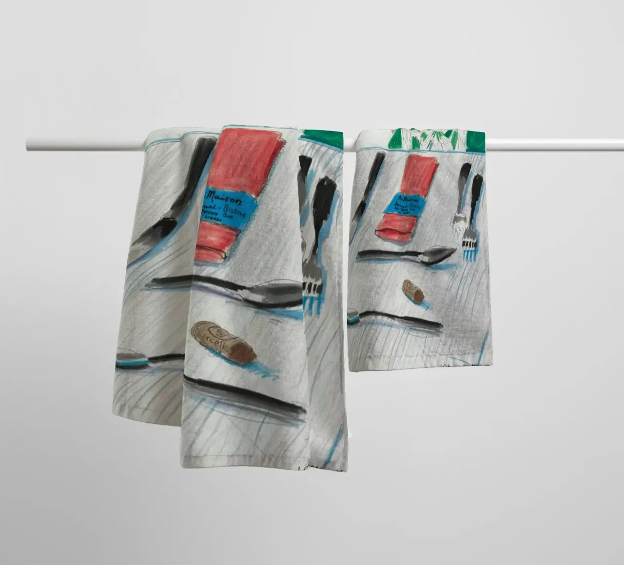 A recipe is a story that ends with a good meal Ma Maison towel by khanrosie