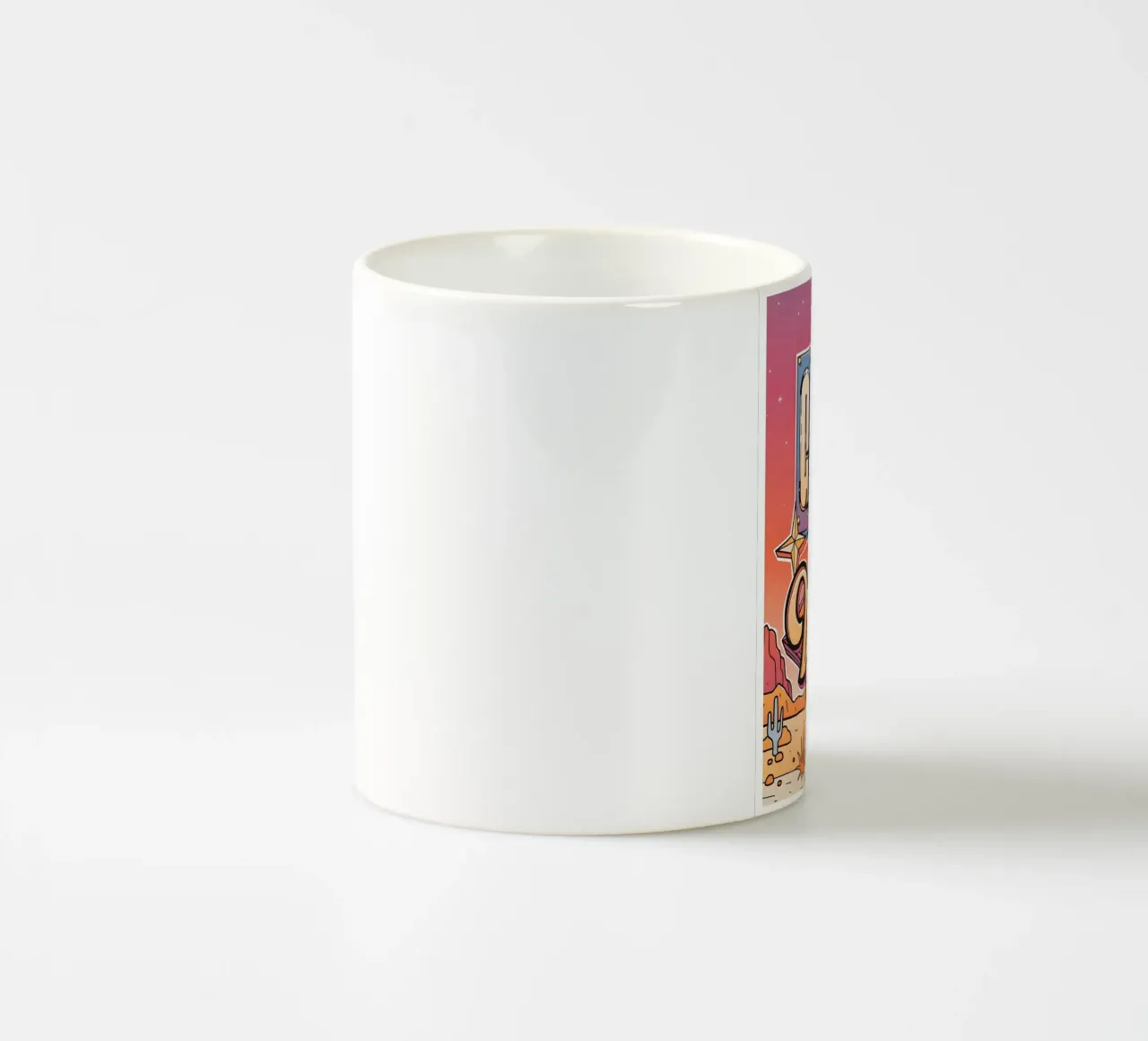 Segno "Good Vibes" Retro Neon Pop Art Groovy stampato tazza in ceramica da NorwesClub