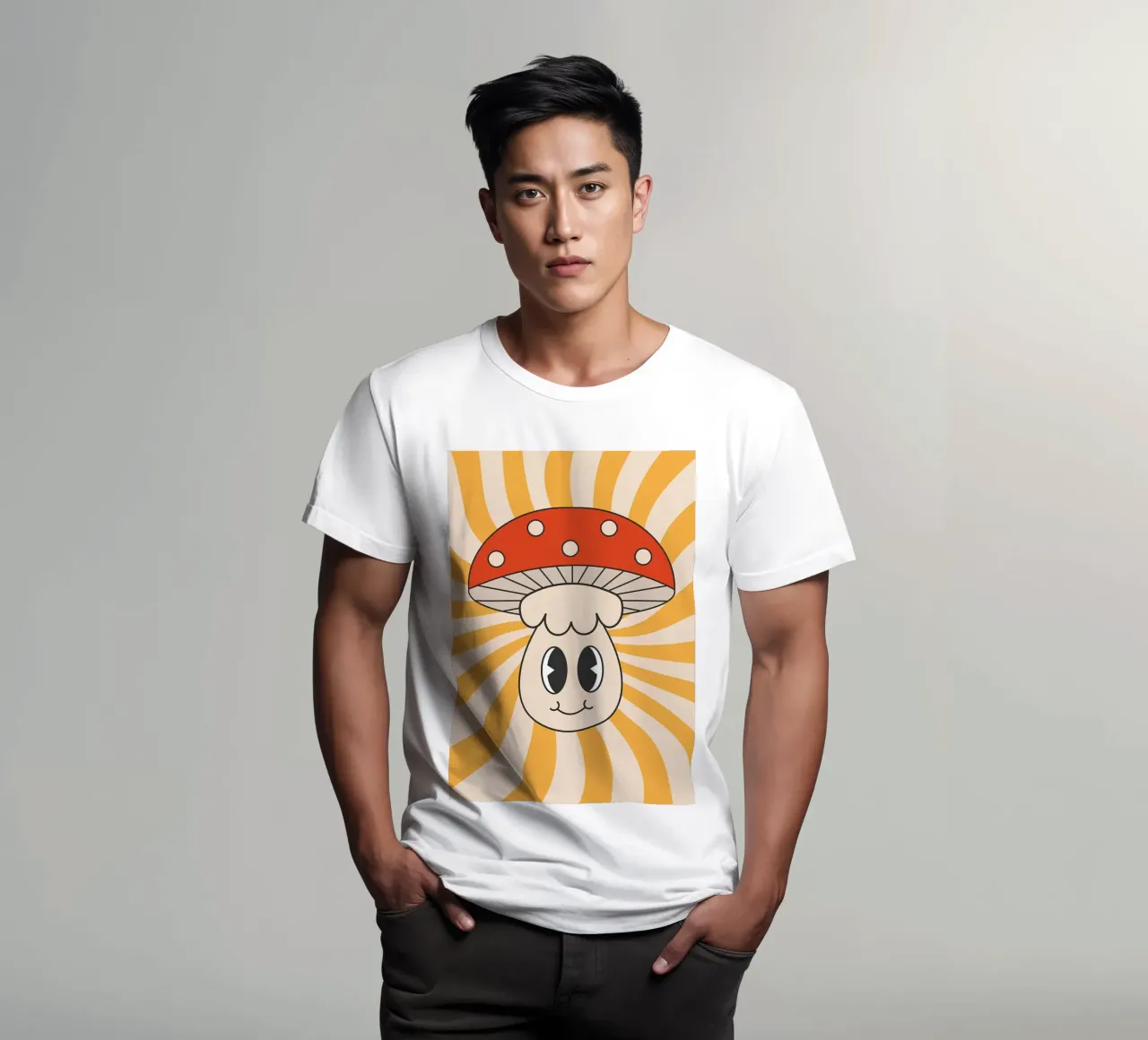 Fungo a pois psichedelico Retro Groovy Pop Art t-shirt da NorwesClub