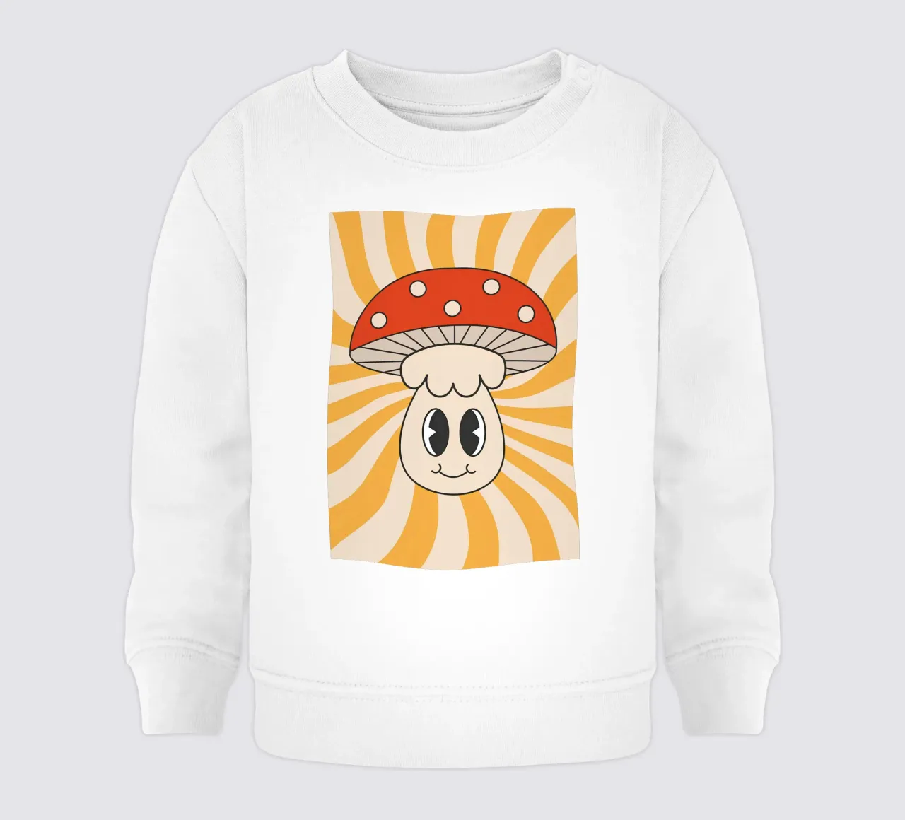 Fungo a pois psichedelico Retro Groovy Pop Art felpa neonato da NorwesClub