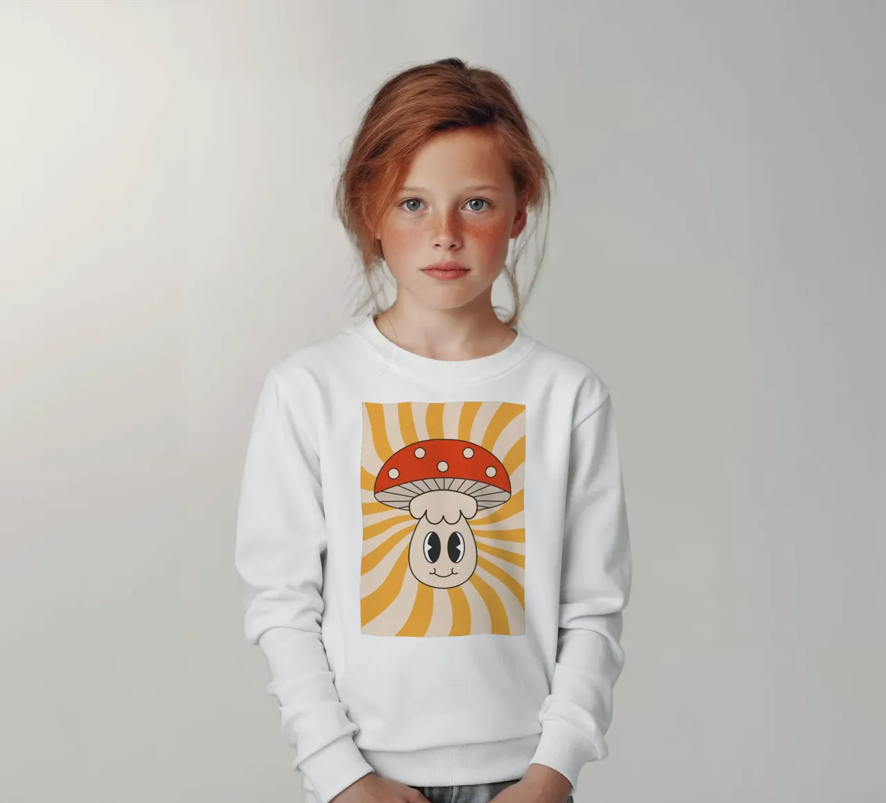 Fungo a pois psichedelico Retro Groovy Pop Art felpa bambino da NorwesClub