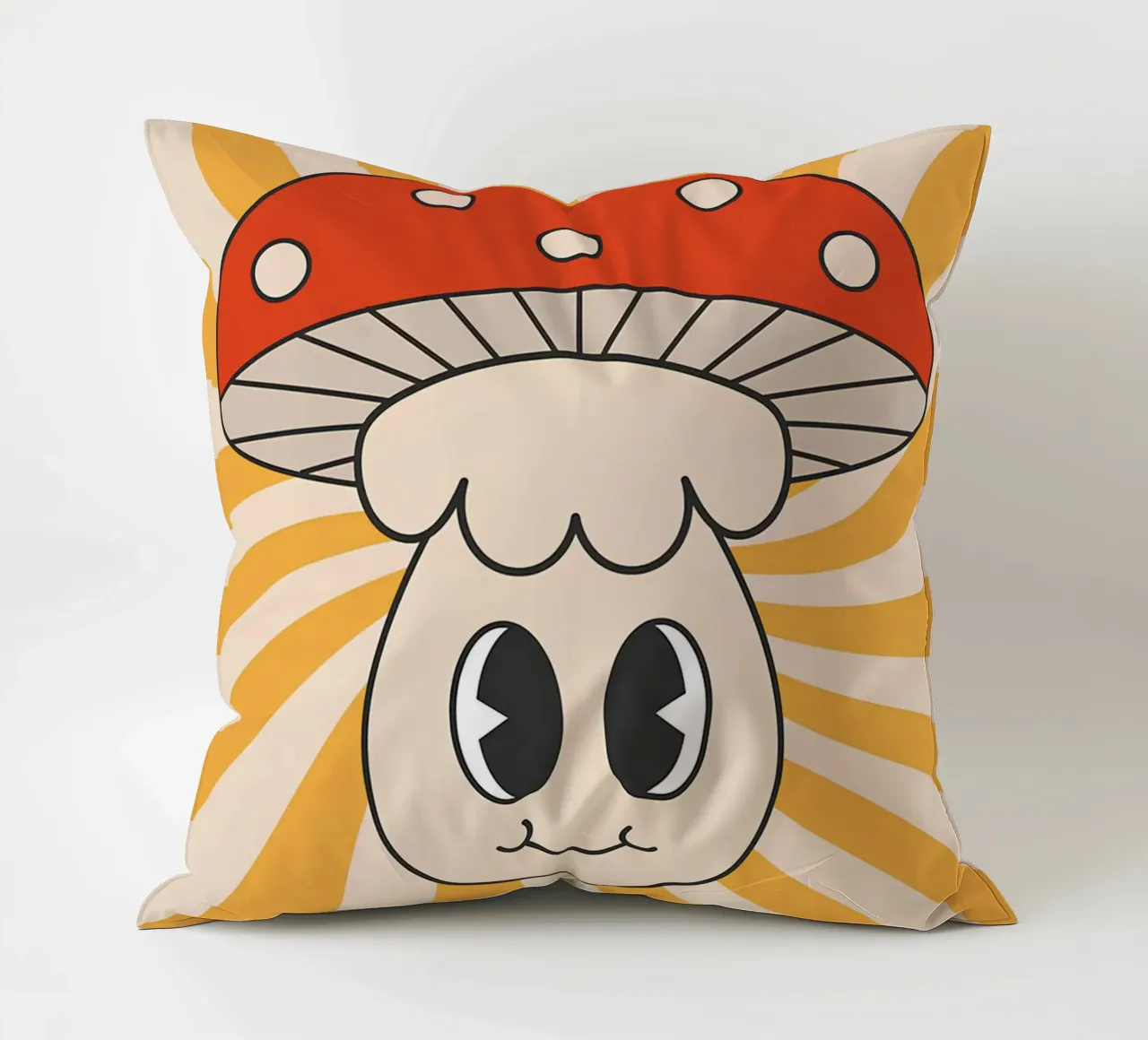Fungo a pois psichedelico Retro Groovy Pop Art cuscino da NorwesClub