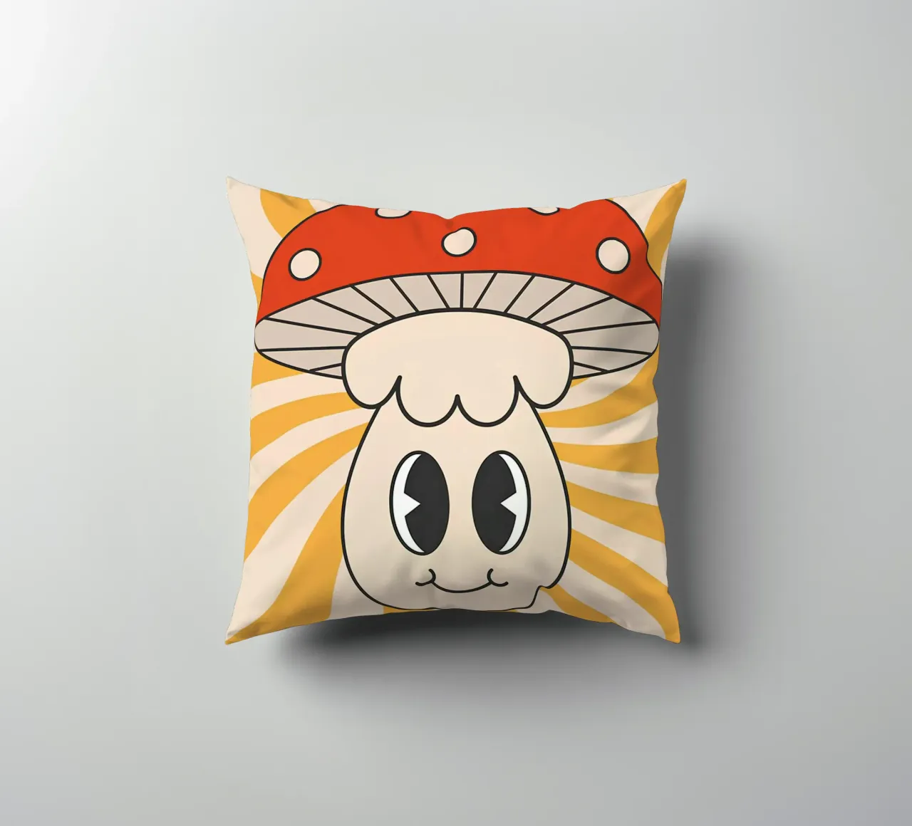 Fungo a pois psichedelico Retro Groovy Pop Art cuscino da NorwesClub