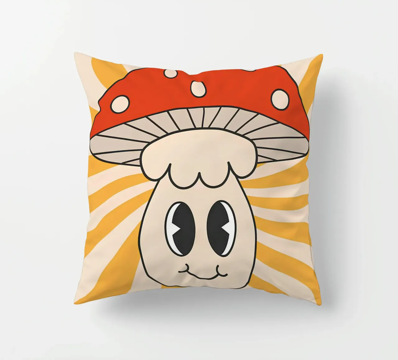 Fungo a pois psichedelico Retro Groovy Pop Art cuscino da NorwesClub