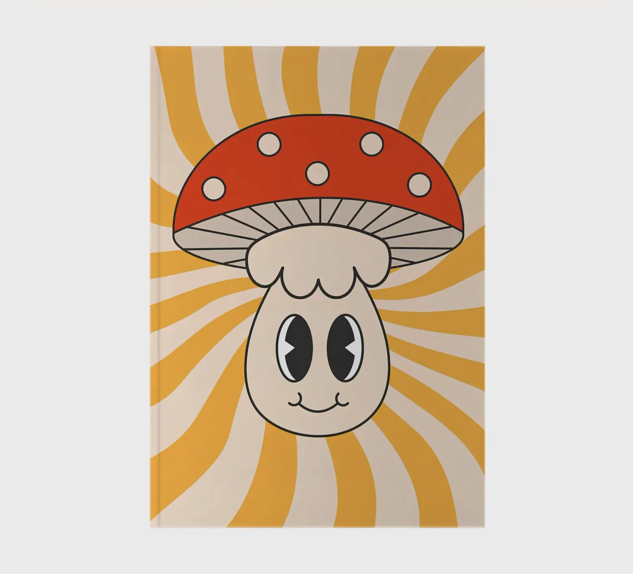Psychedelic Polka Dot Mushroom Retro Groovy Pop Art notebook by NorwesClub