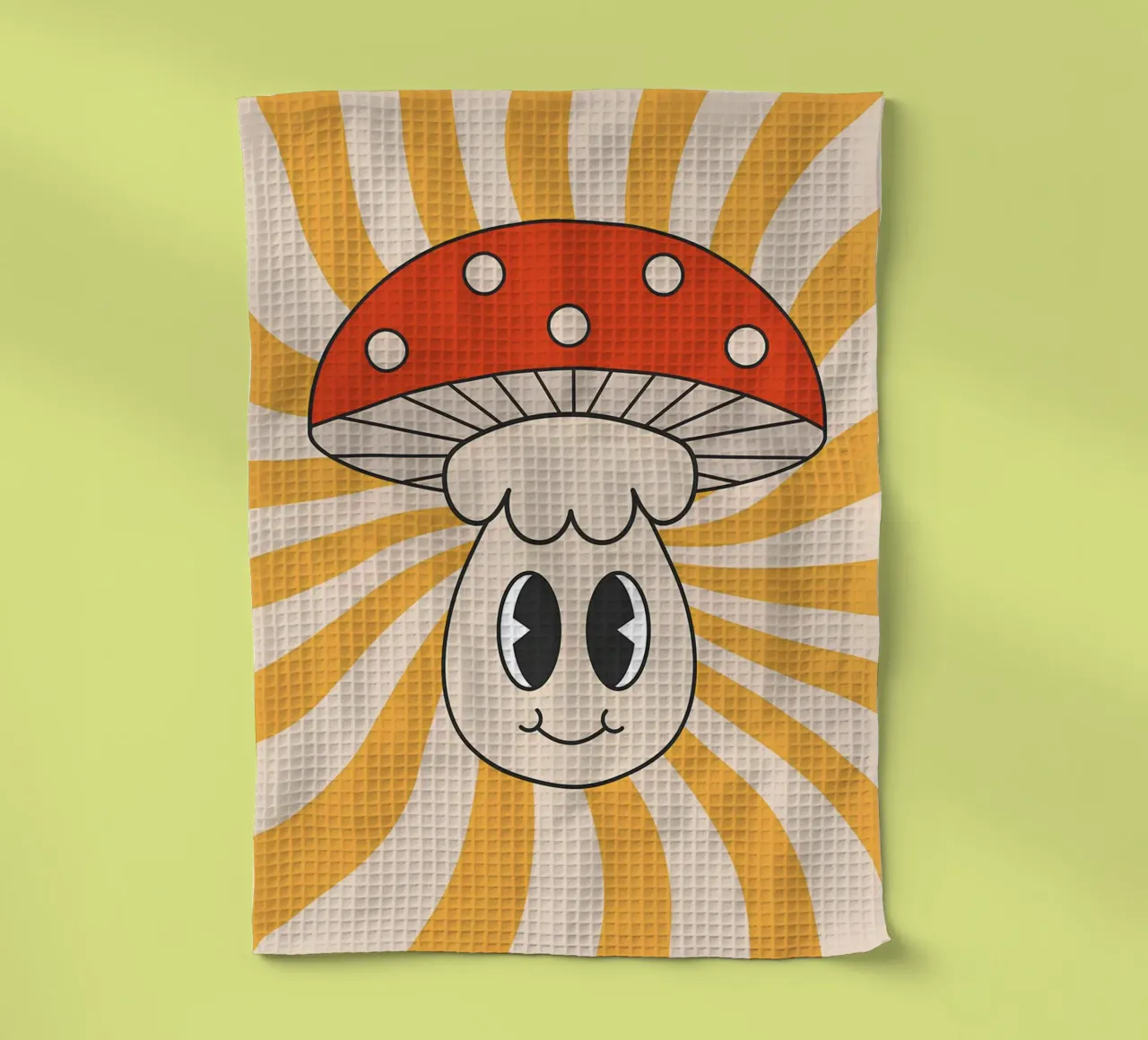 Fungo a pois psichedelico Retro Groovy Pop Art canovaccio da cucina da NorwesClub