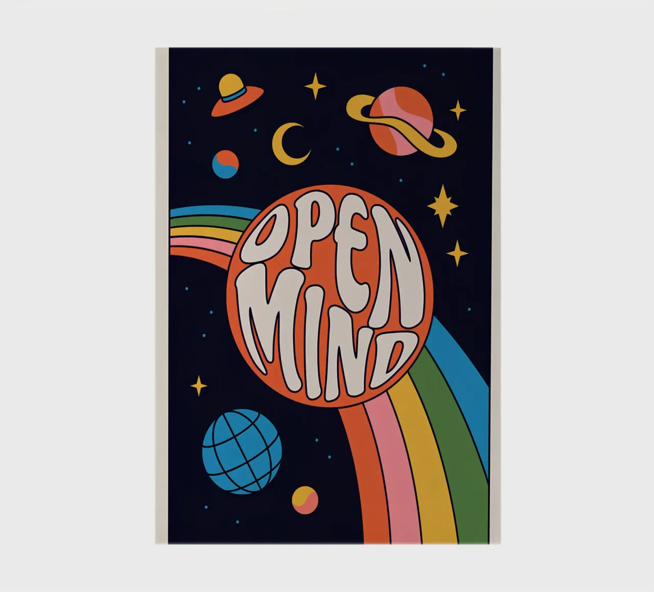 "Open Mind" Psychedelic Retro 60s Abstract Pop Art notebook by NorwesClub