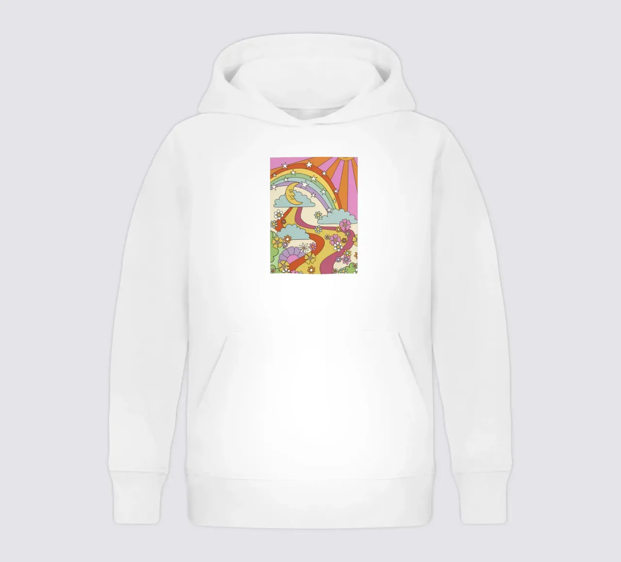 Marta Olga Klara Psychedelic 70s Abstract Groovy Print sudadera con capucha para niño de NorwesClub
