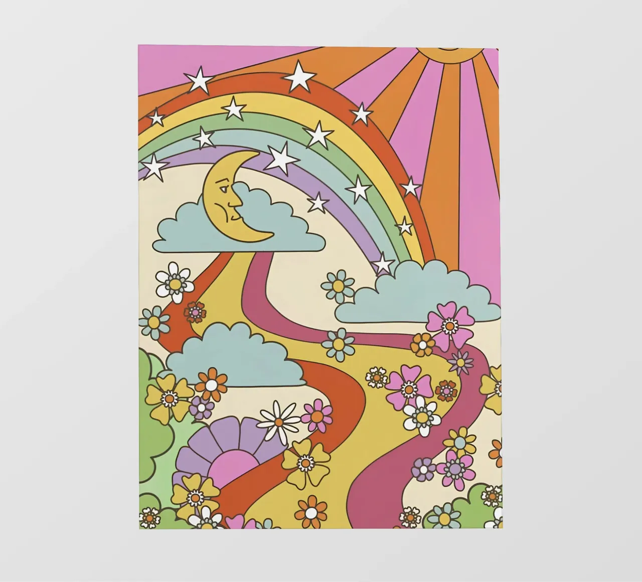 Marta Olga Klara Psychedelic 70s Abstract Groovy Print pvc cover by NorwesClub