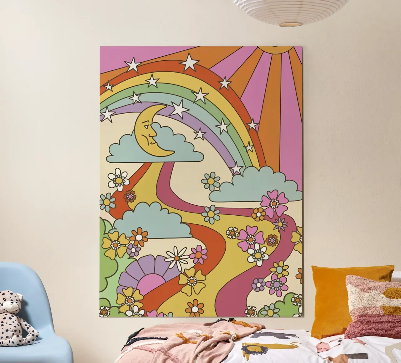 Marta Olga Klara Psychédélique 70s Abstrait Groovy Print poster de NorwesClub