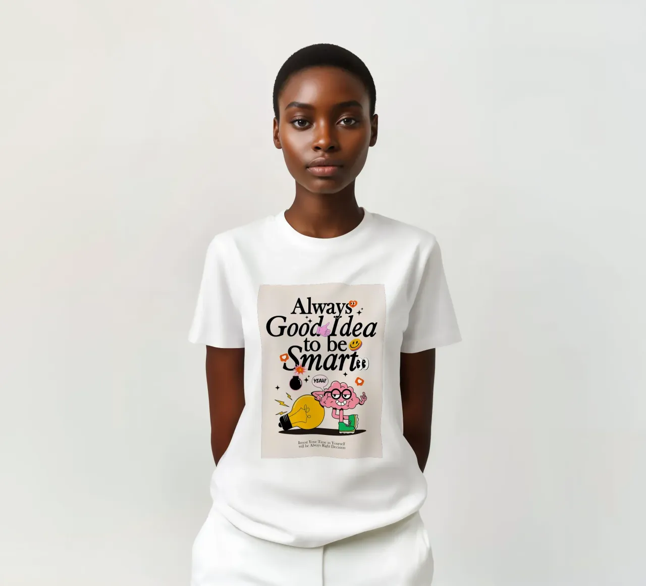 "Sempre una buona idea essere intelligenti" Pop Art di saggezza retrò t-shirt da NorwesClub