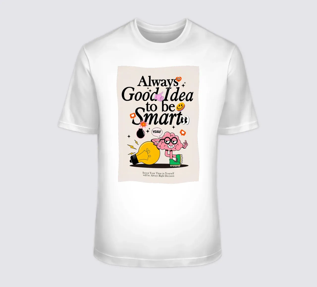 "Sempre una buona idea essere intelligenti" Pop Art di saggezza retrò t-shirt da NorwesClub