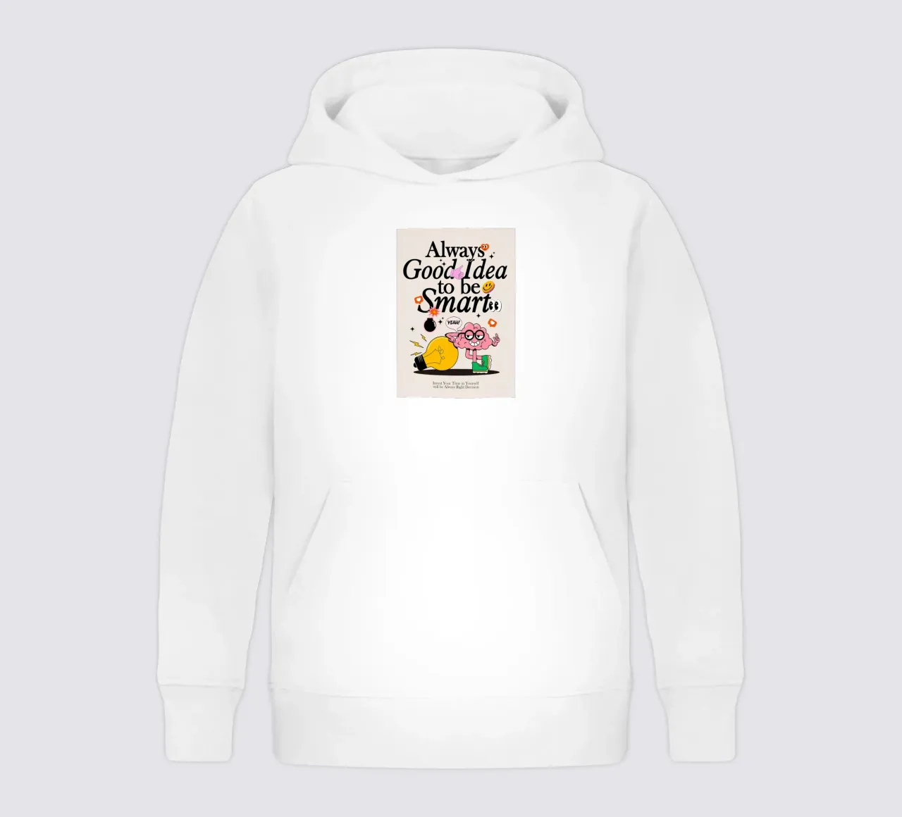 "Sempre una buona idea essere intelligenti" Pop Art di saggezza retrò felpa bambino con cappuccio da NorwesClub