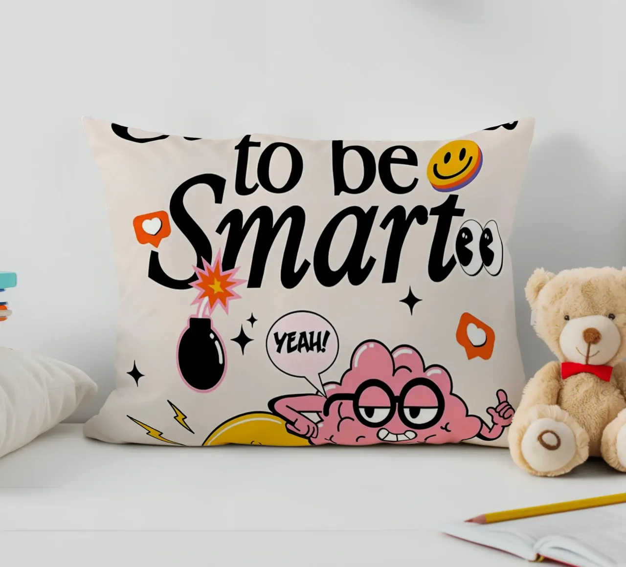 "Sempre una buona idea essere intelligenti" Pop Art di saggezza retrò cuscino da NorwesClub