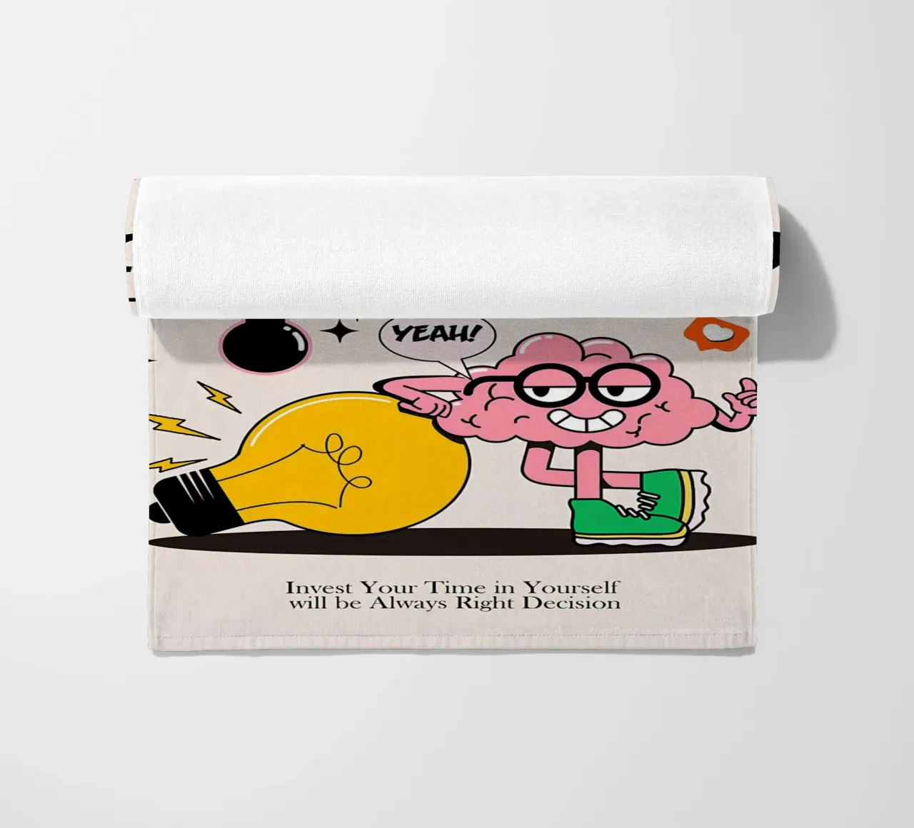 "Sempre una buona idea essere intelligenti" Pop Art di saggezza retrò telo mare da NorwesClub
