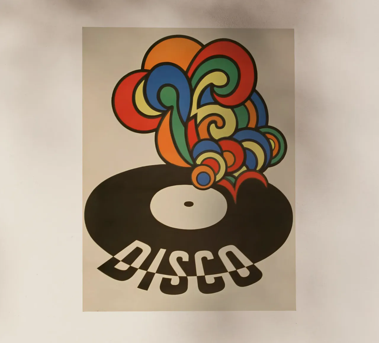 "Delizie in vinile" Pop Art astratta retrò degli anni '70, funky pellicola backlit da NorwesClub